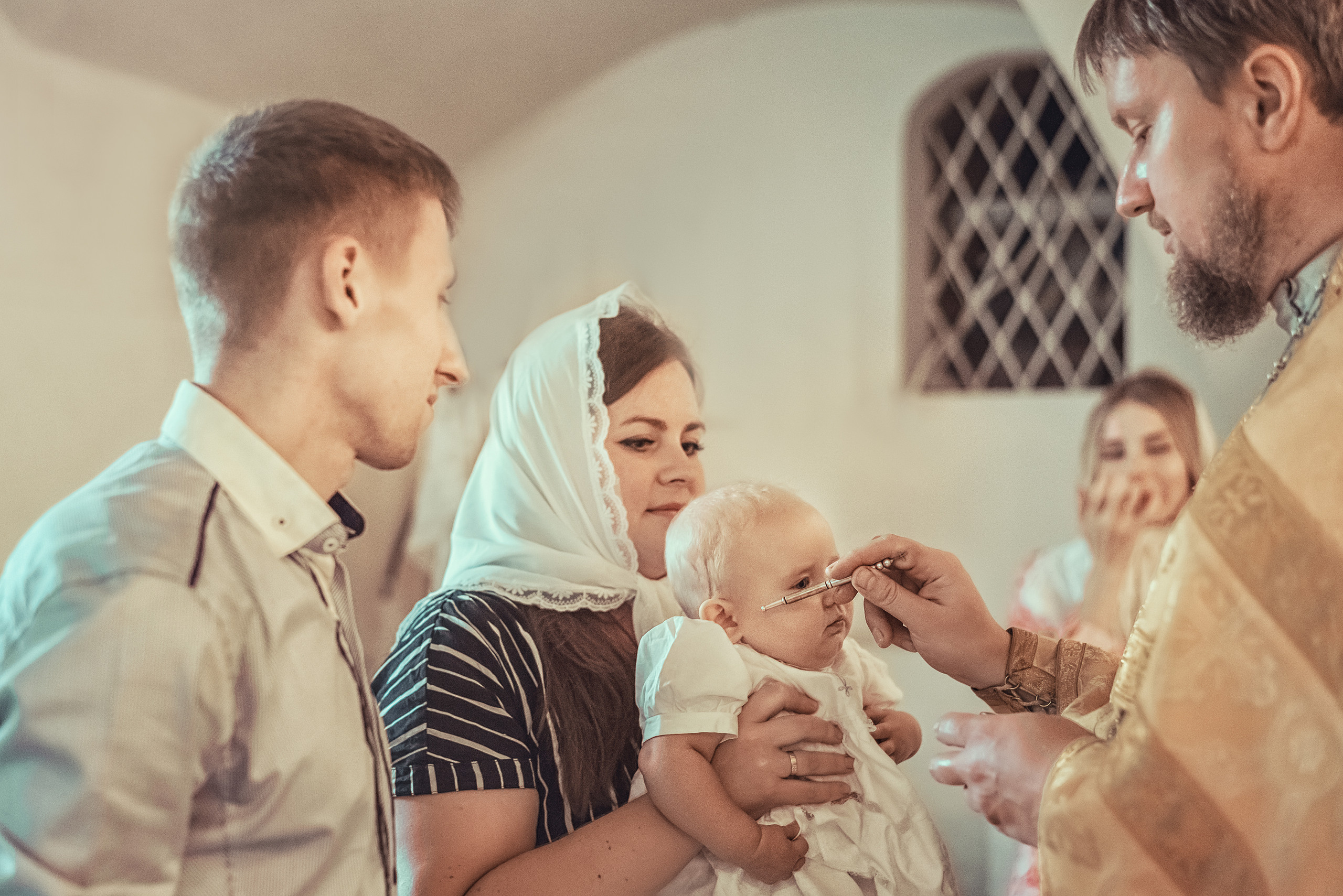 Крещение Валерии //// Церковь Благовещения Пресвятой Богородицы. Семейный и детский фотограф в Туле