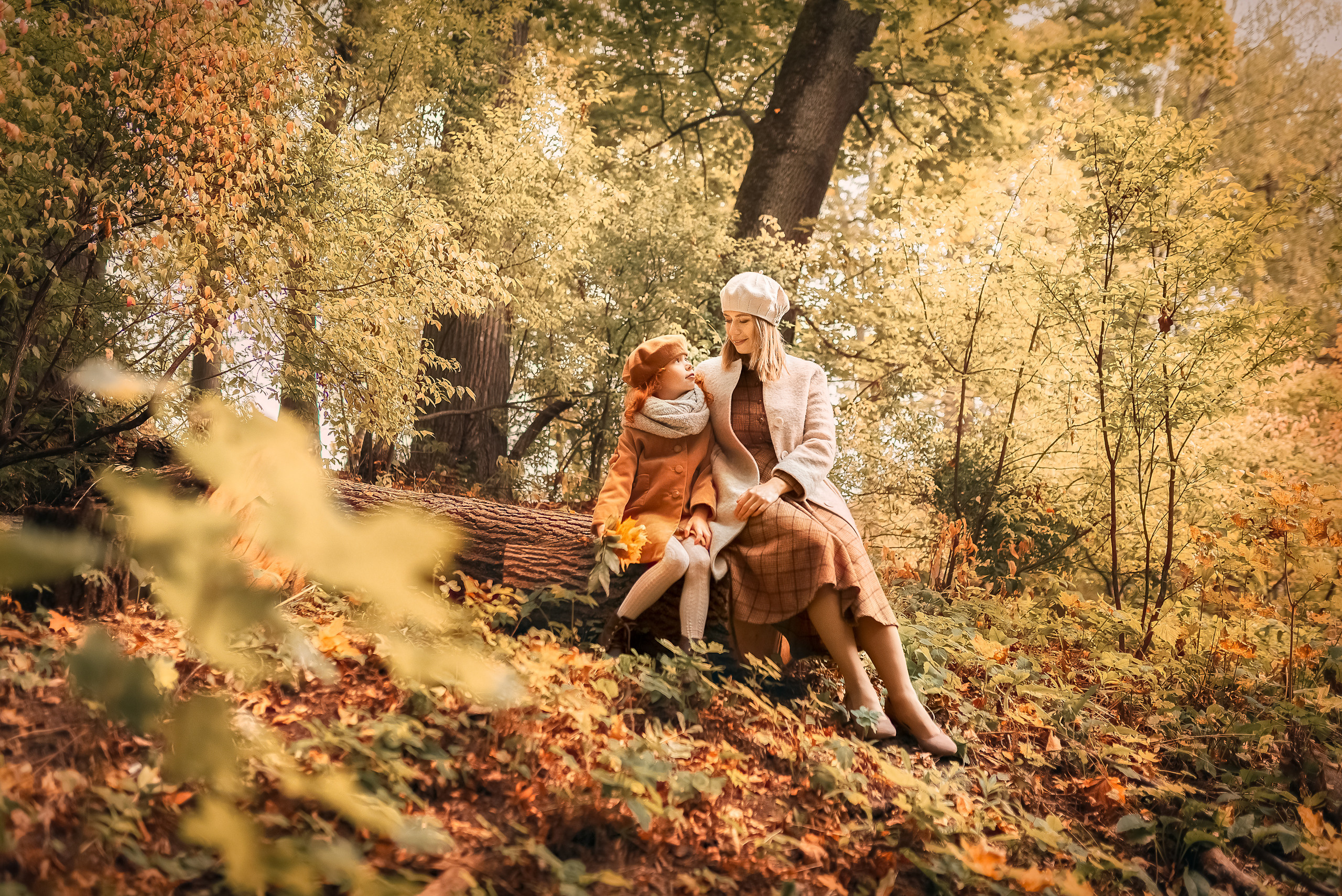 Девочка-осень. Прогулка по Ясной Поляне. Семейный и детский фотограф в Туле