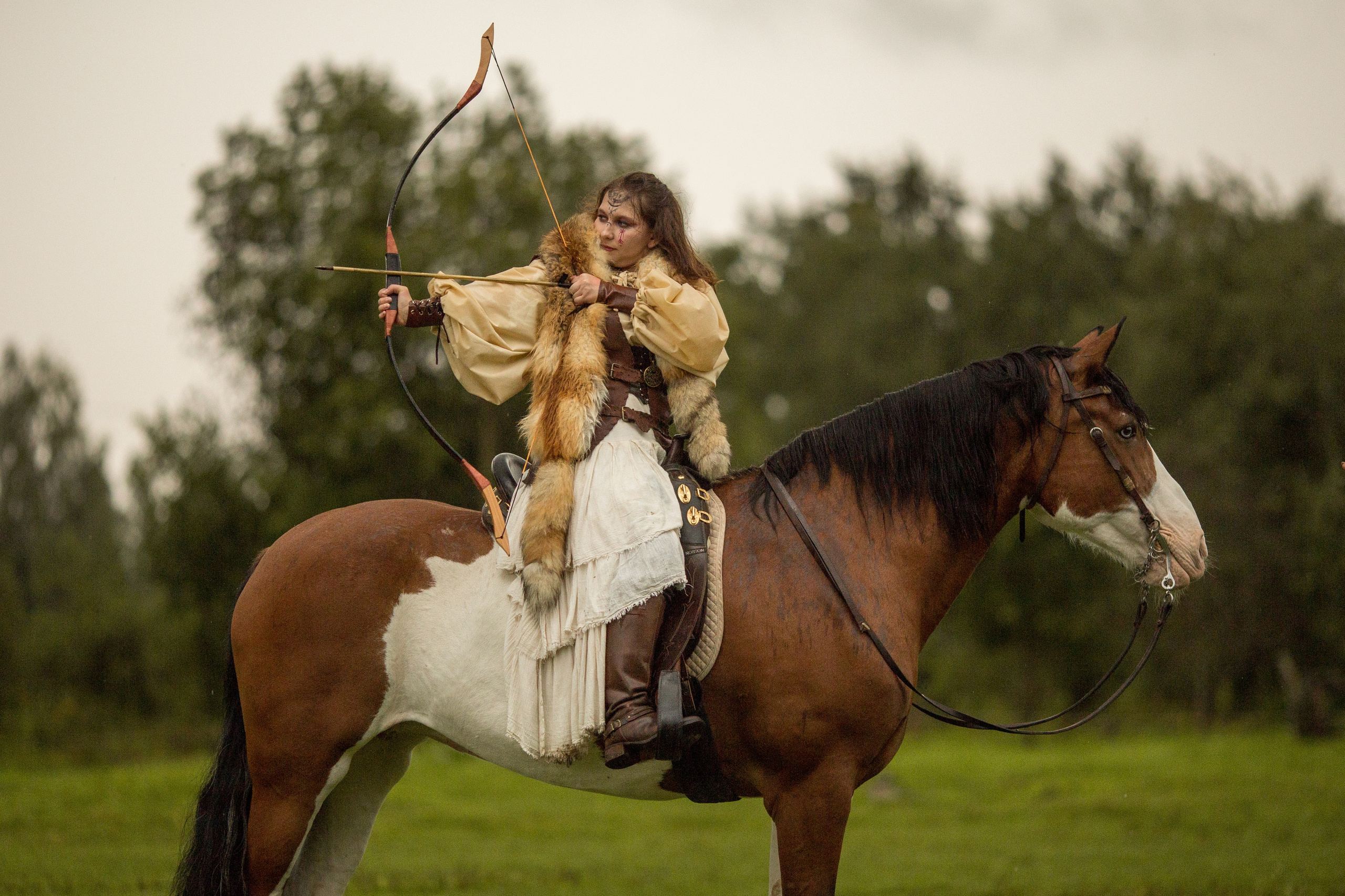 Фотосессия с лошадью в скандинавском стиле