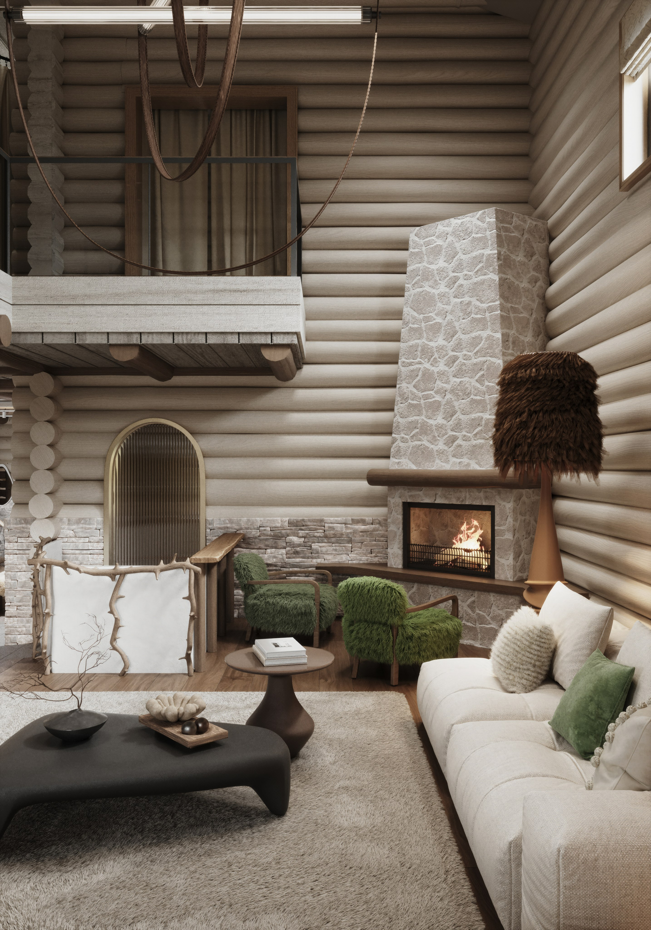 Country house Living-room & Kitchen | Ashe Home. Середа Юлия | Визуализация