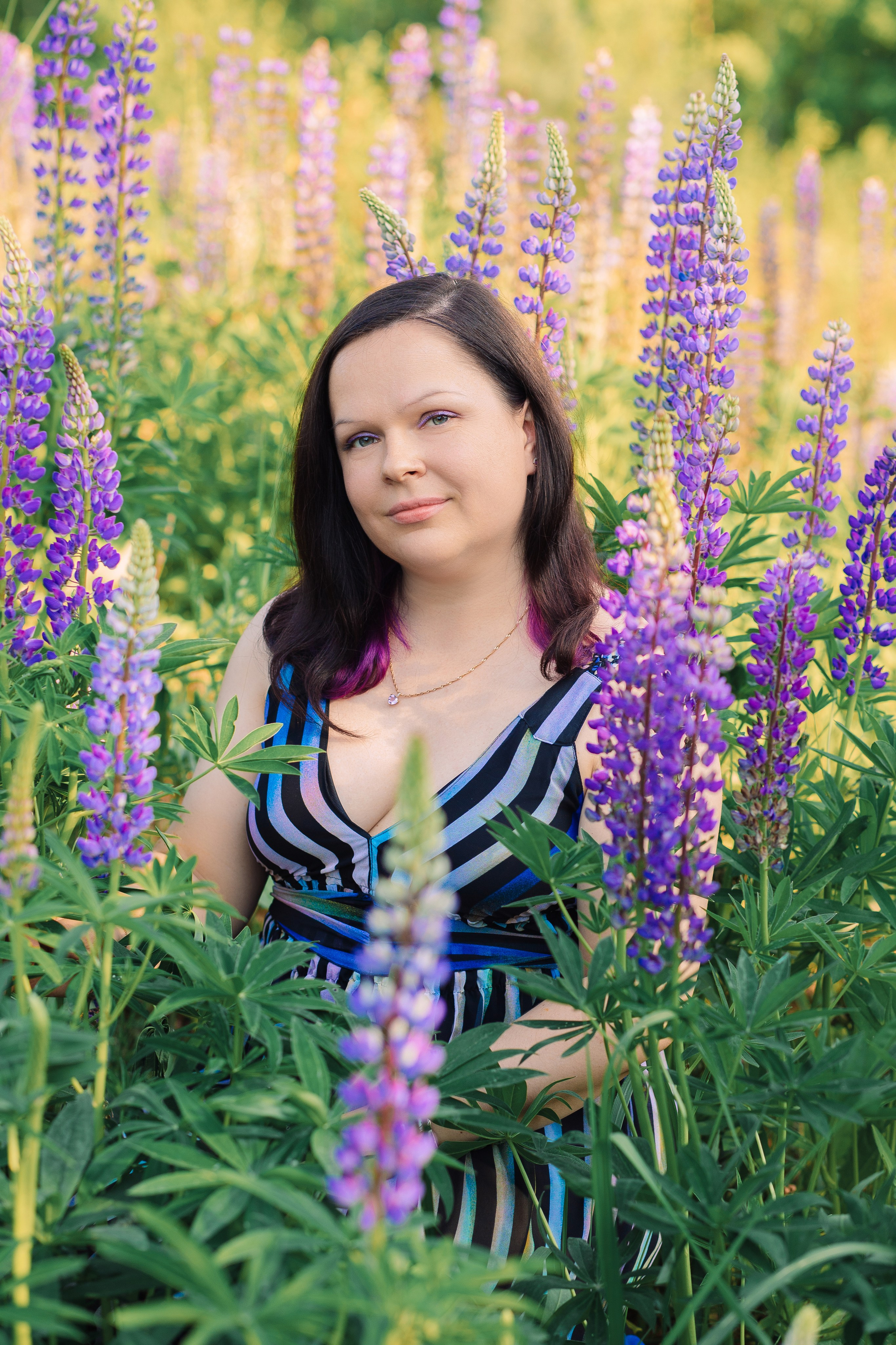 Фотосессия мамы и дочки в люпинах. Фотограф в Санкт-Петербурге, Анна Скворцова