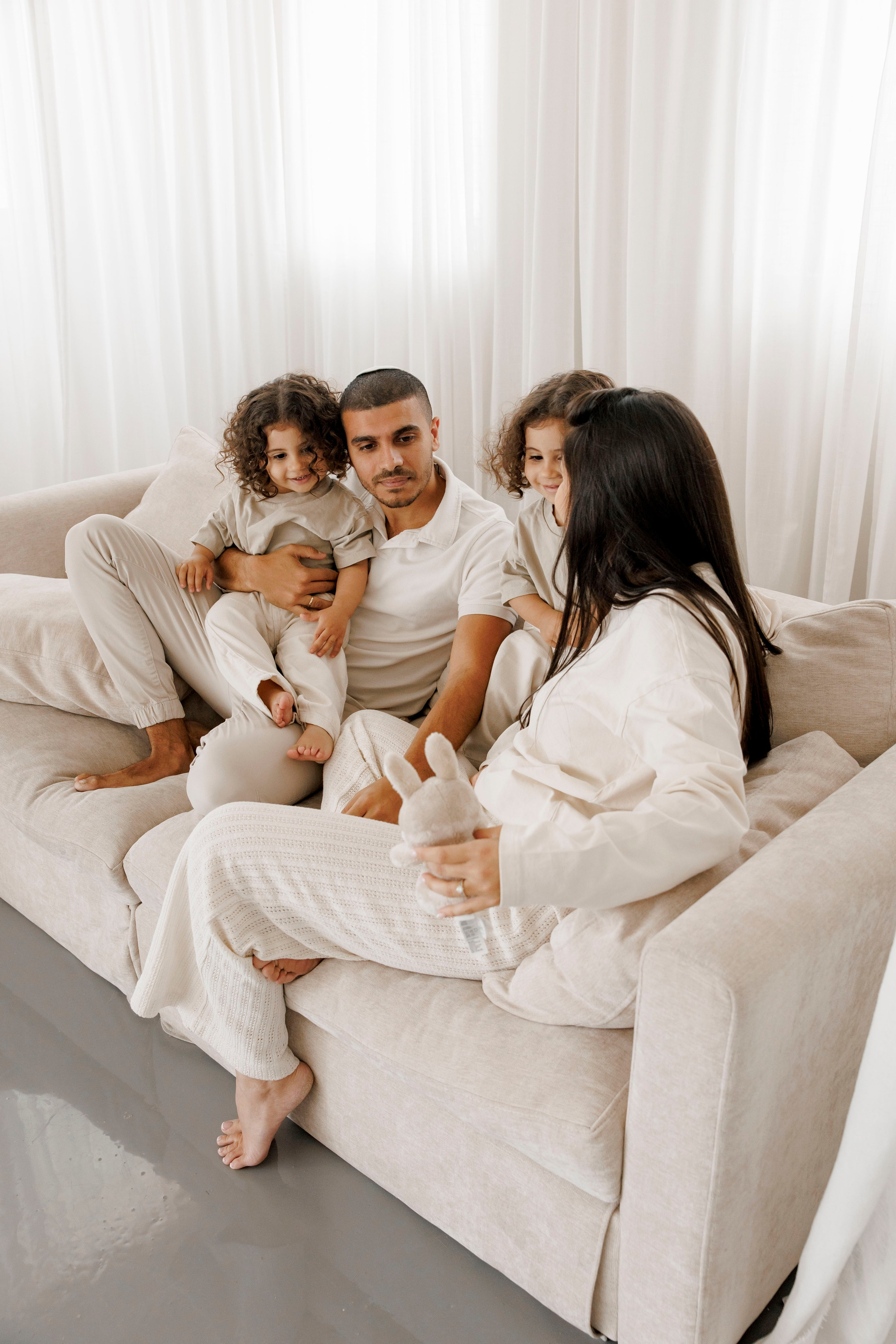 Family photoshoot inside the studio in Hadera. Wedding and family photographer