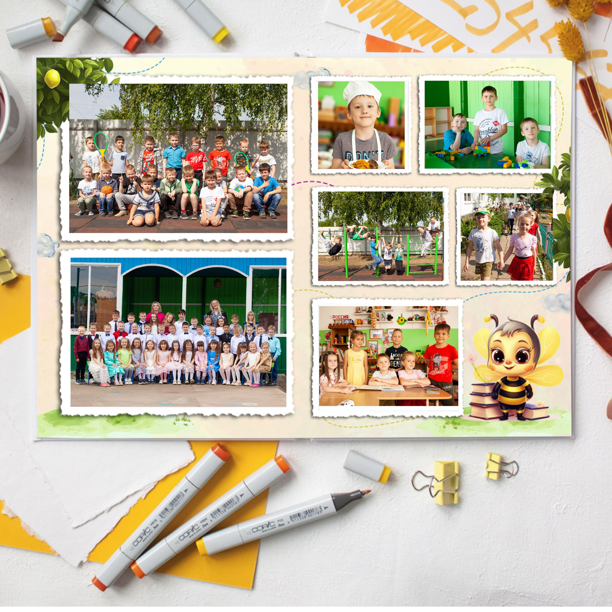 Альбом на 3 разворота 2400 руб. Детский фотограф, выпускные школьные альбомы Краснодар Ольга Бердова