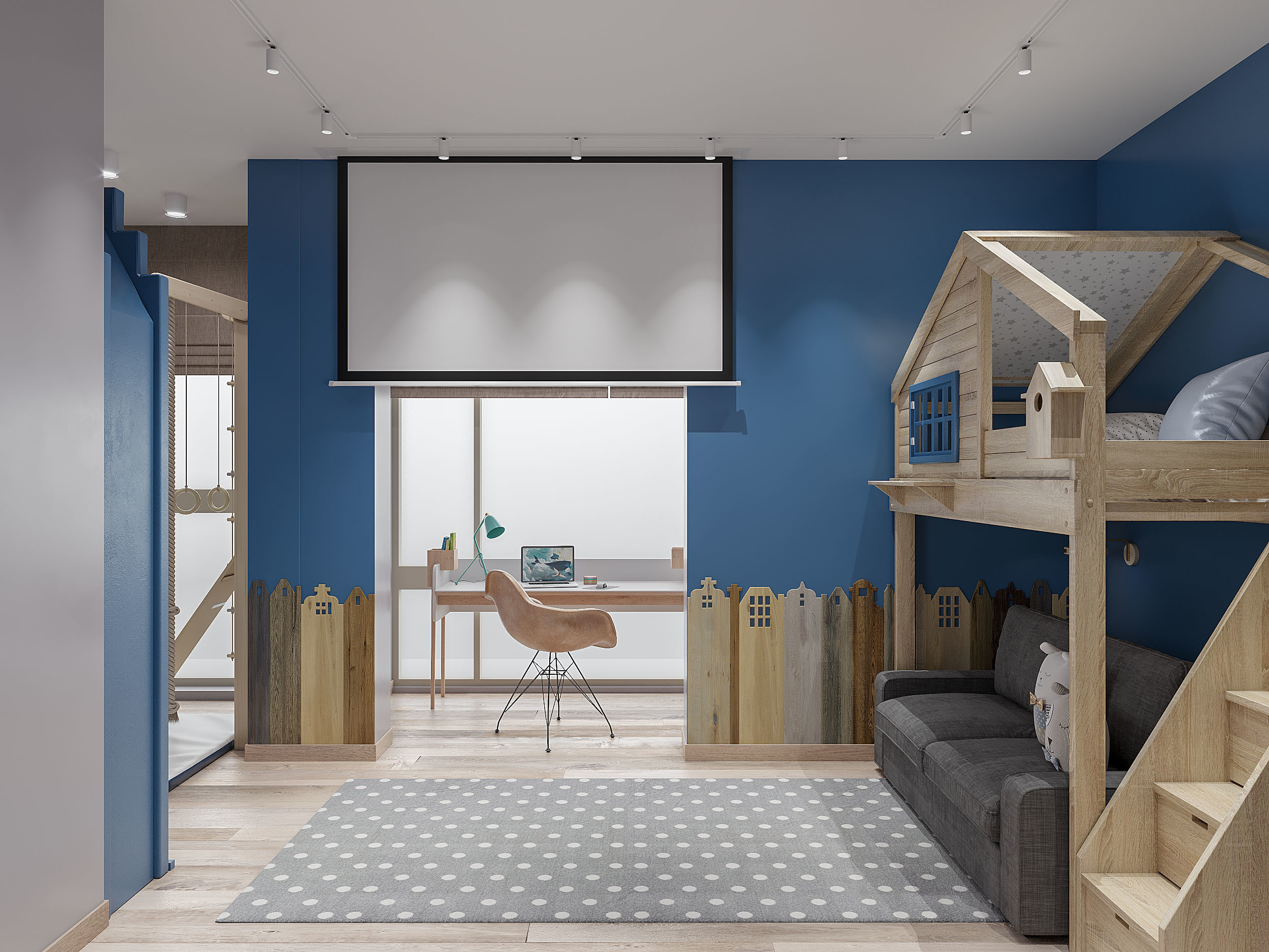 Современный дизайн интерьера для семейной пары в Сочи. Дизайн-проект и авторский надзор в Москве