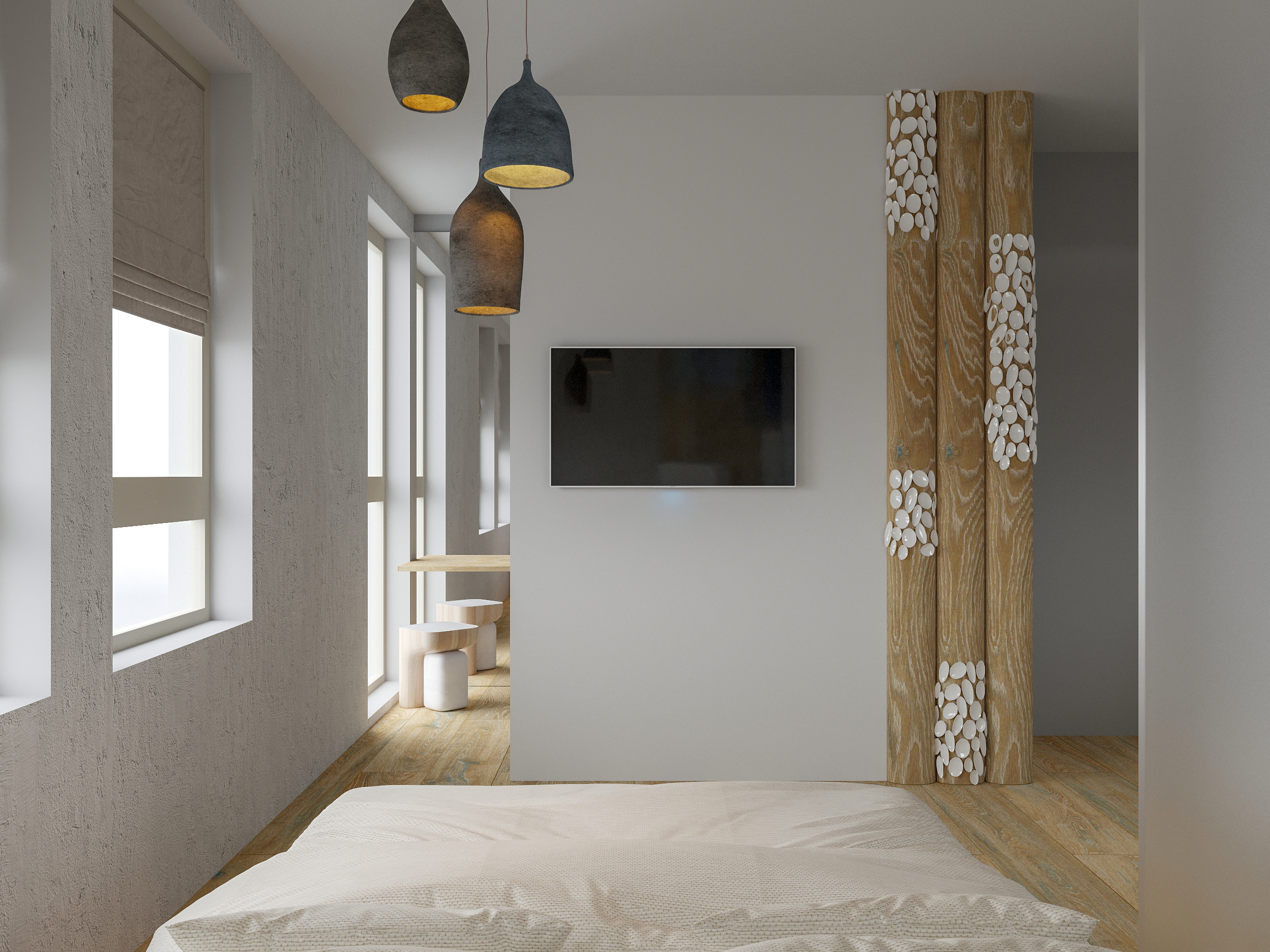 Современный дизайн интерьера для семейной пары в Сочи. Дизайн-проект и авторский надзор в Москве