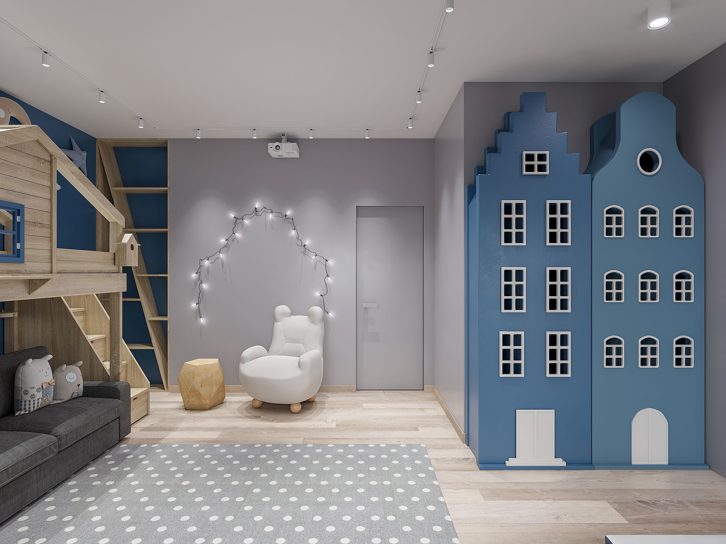 Современный дизайн интерьера для семейной пары в Сочи. Дизайн-проект и авторский надзор в Москве