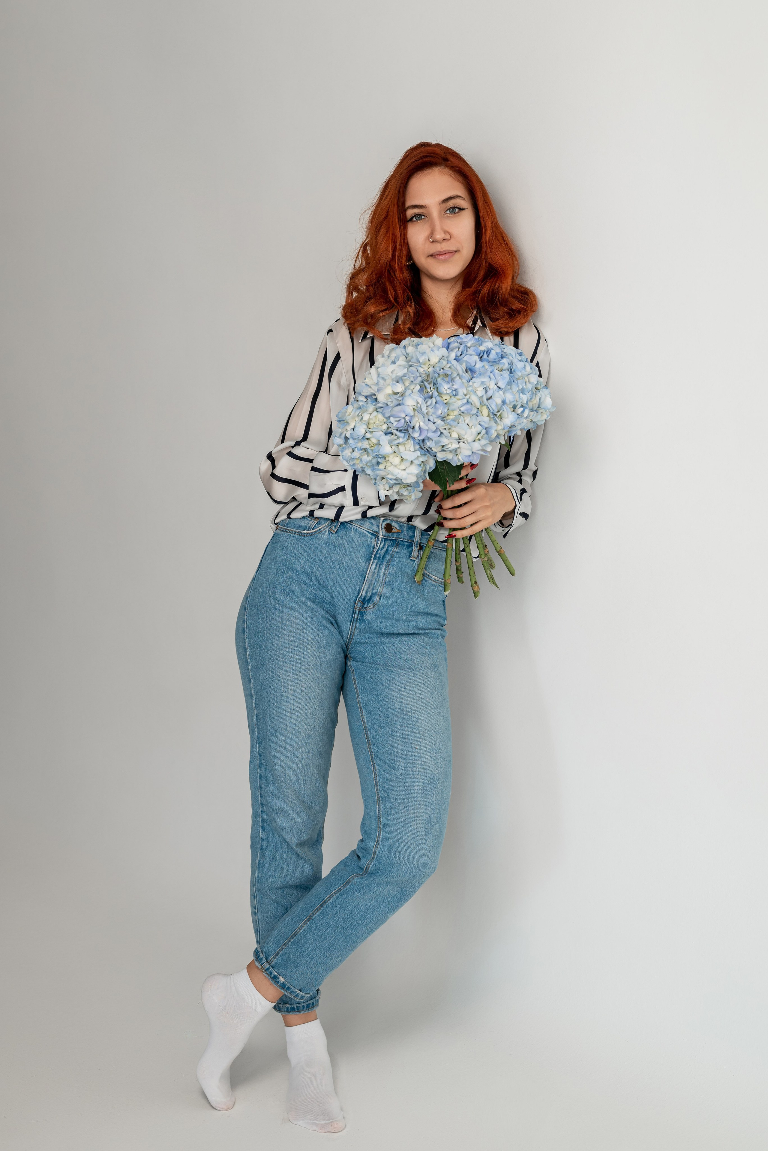 Фотопроект с голубыми гортензиями. Фотограф в городе Салават