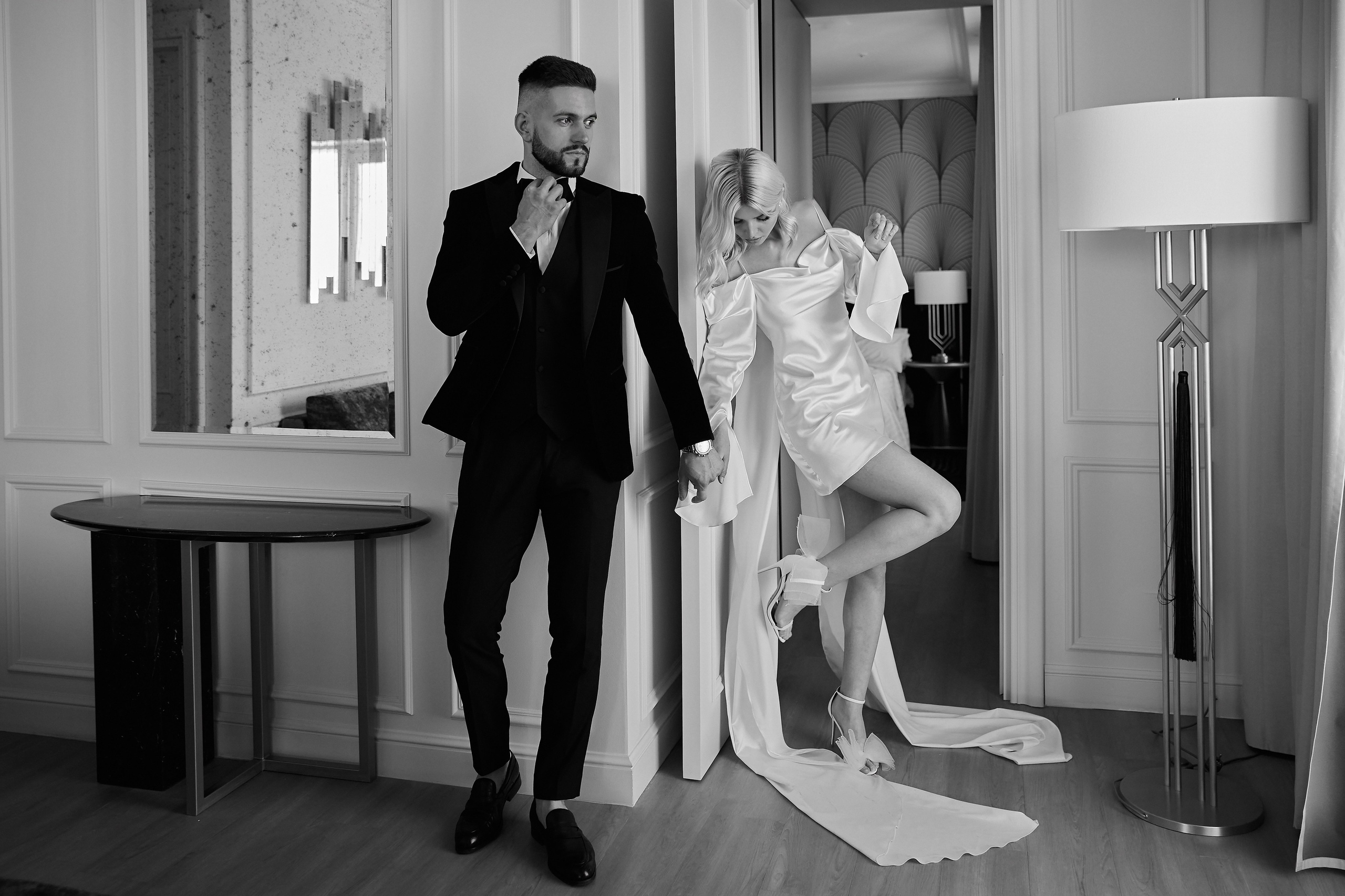 Виктория и Денис. Сборы в отеле «Marriott Imperial Plaza». Свадебный фотограф в Москве и Подмосковье