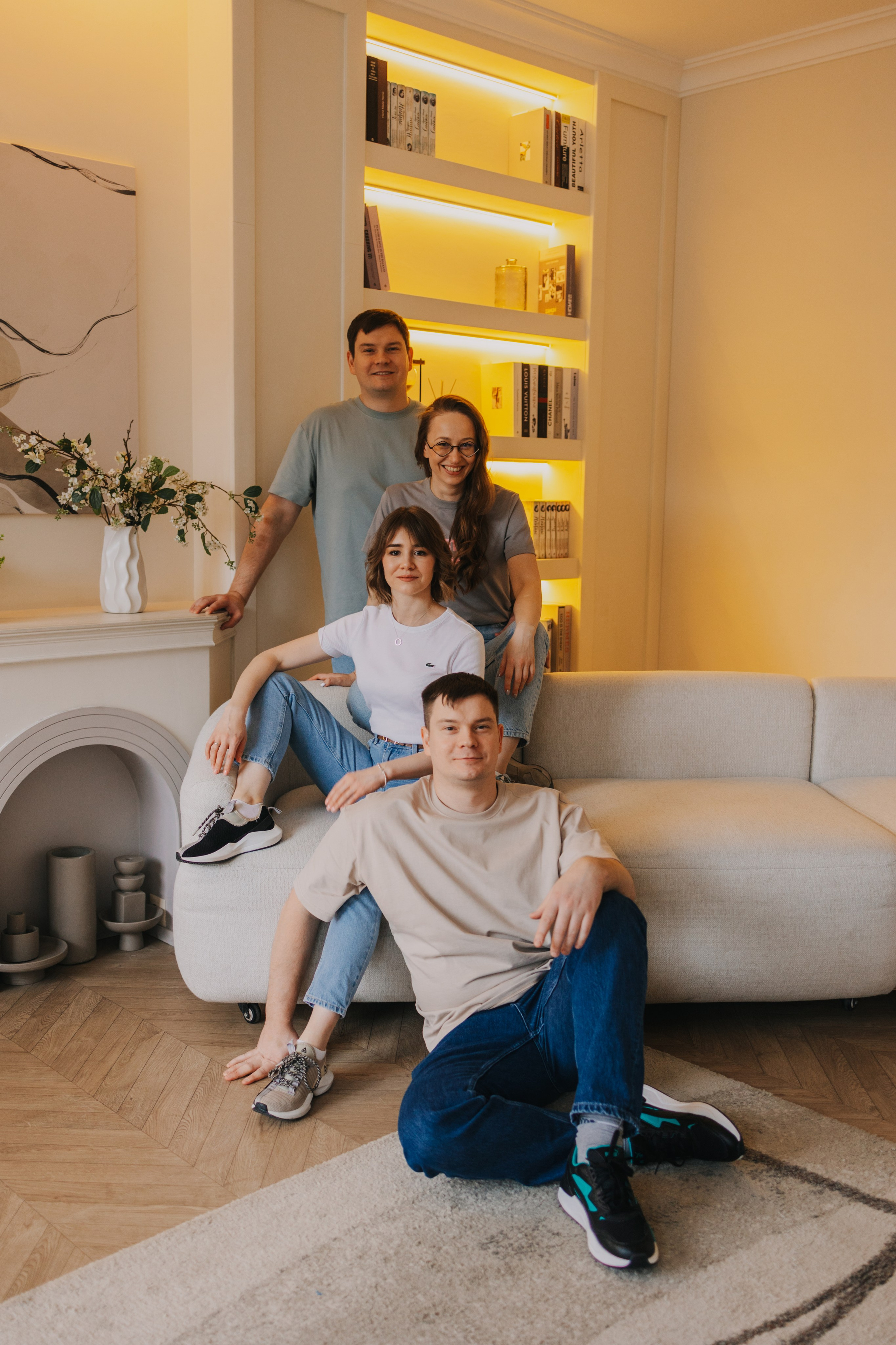 Большая семья. Домашняя фотосессия