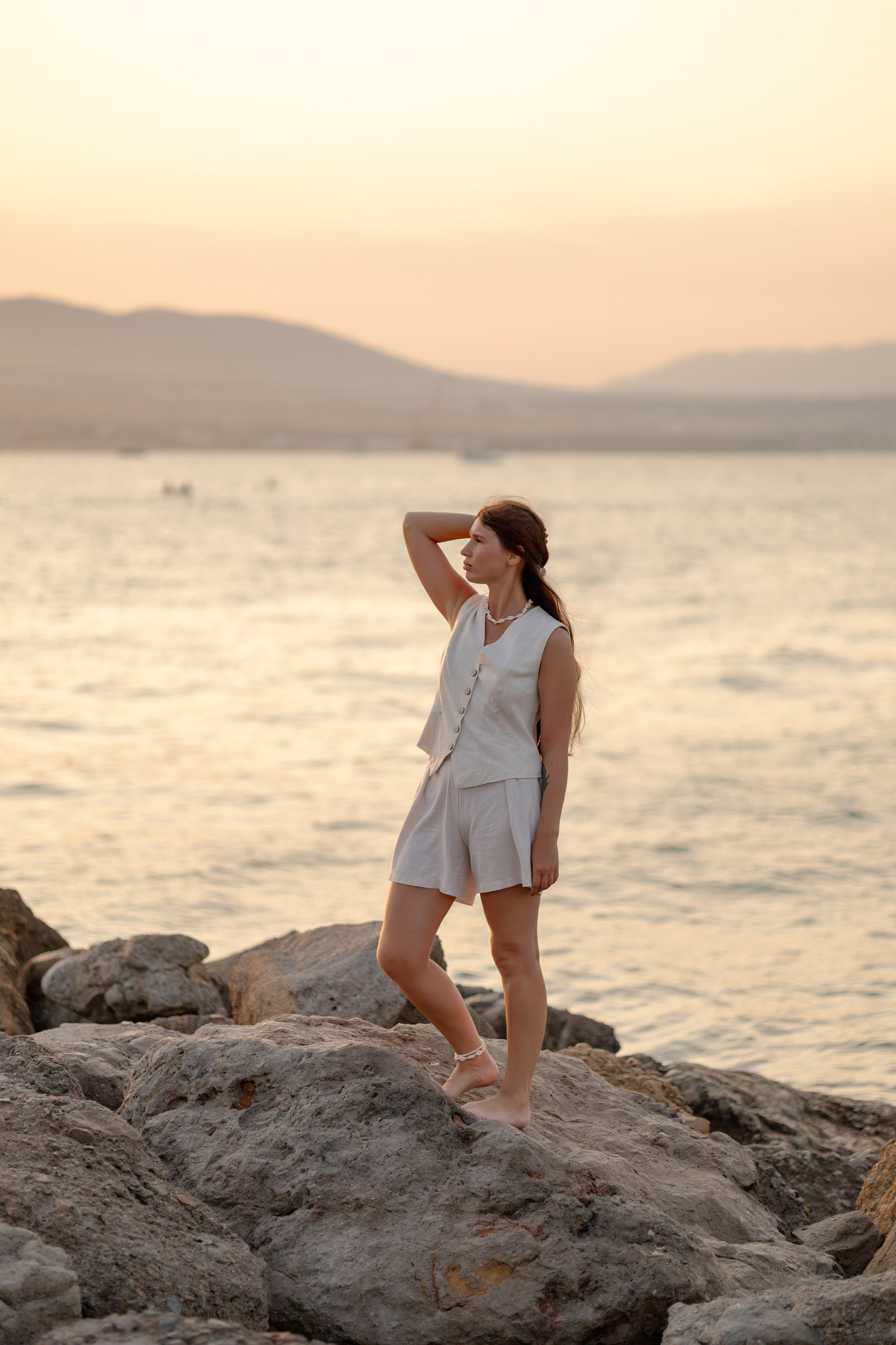Закат на пляже Метрополь. Семейный и портретный фотограф в Геленджике Любовь Бодрова