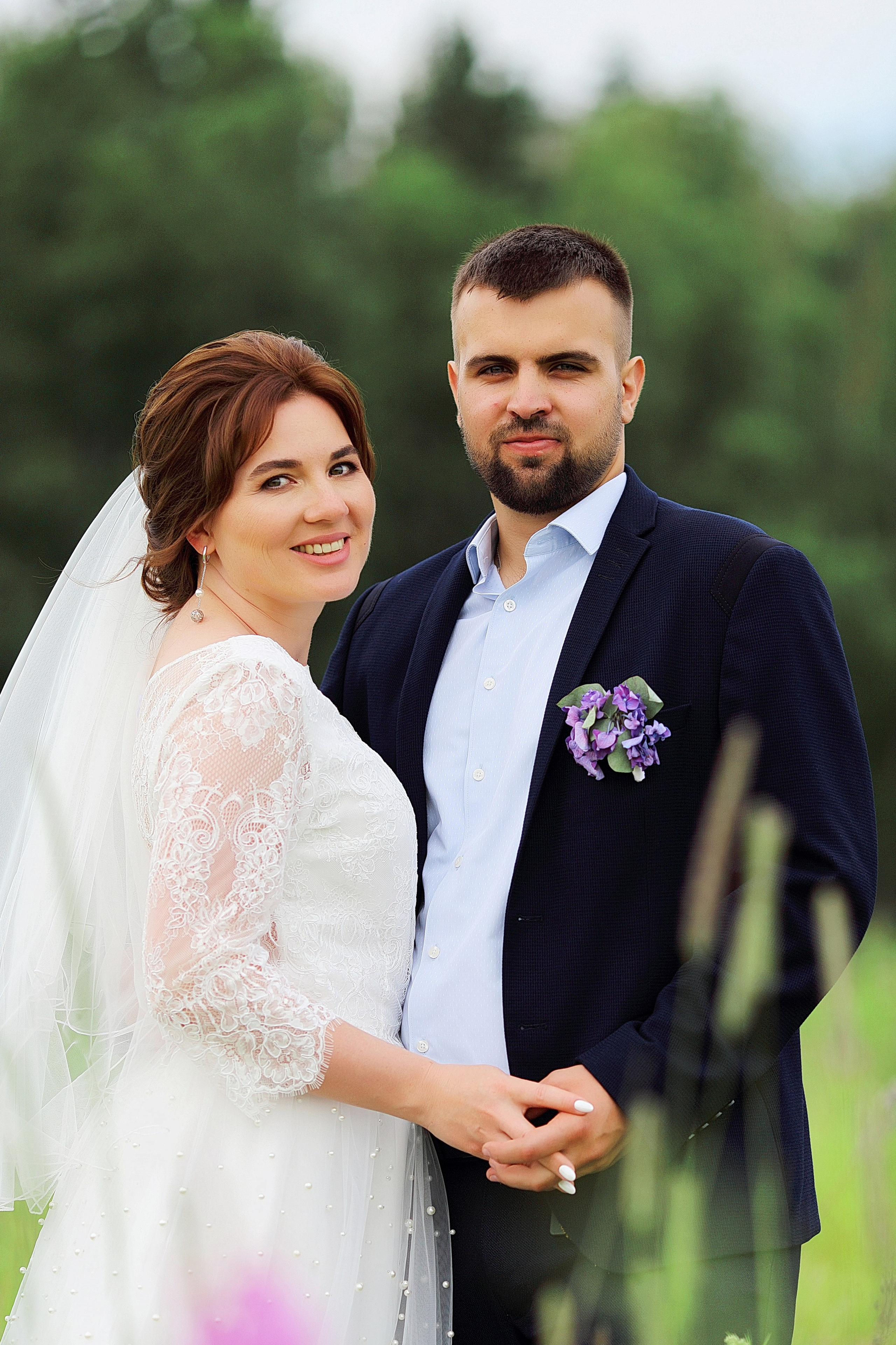Фотосъемка свадьбы на природе, уединенное место от городской суеты