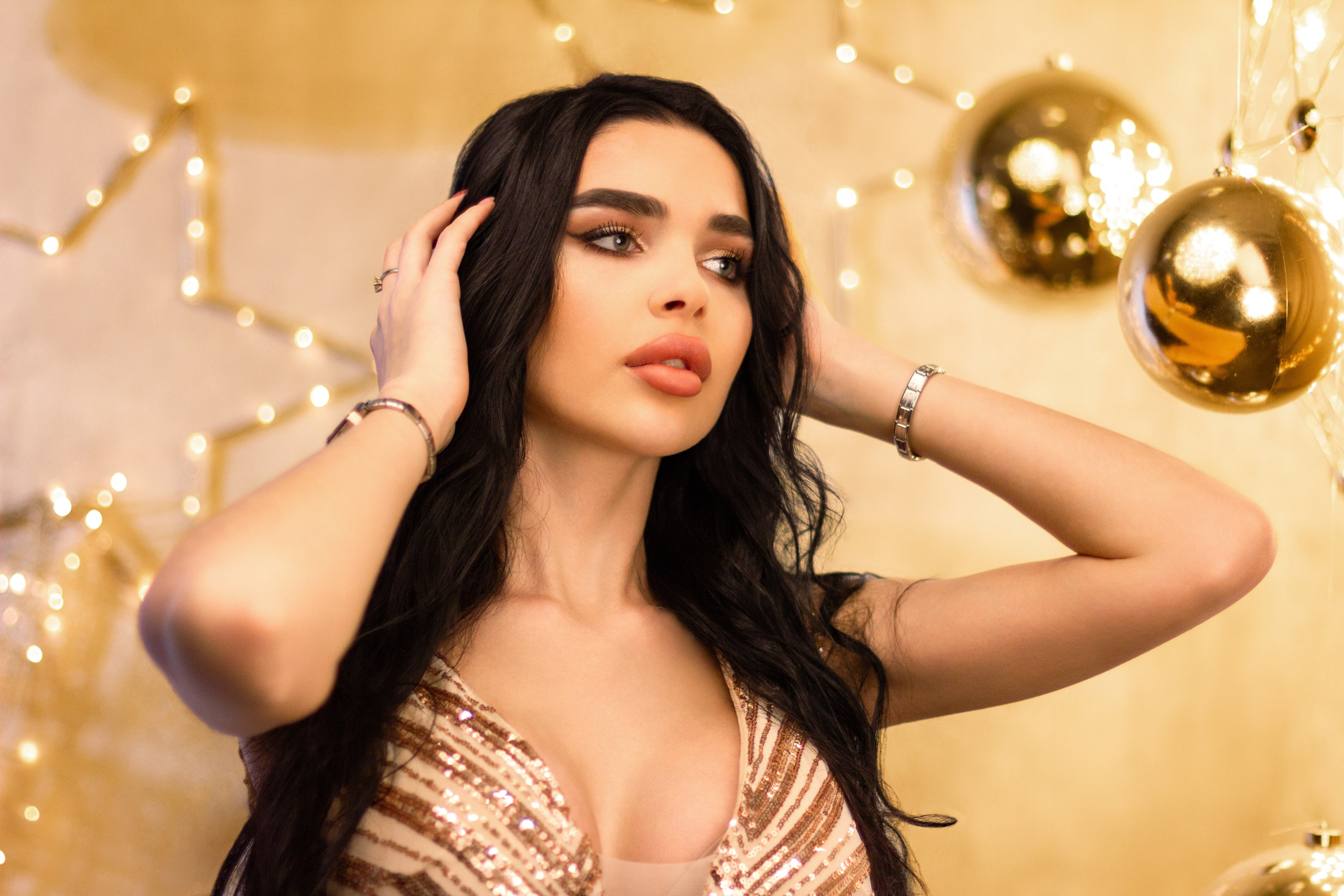 Праздничная, новогодняя фотосессия с огоньками. Портретный и семейный фотограф в Санкт-Петербурге Ульяна Жукова