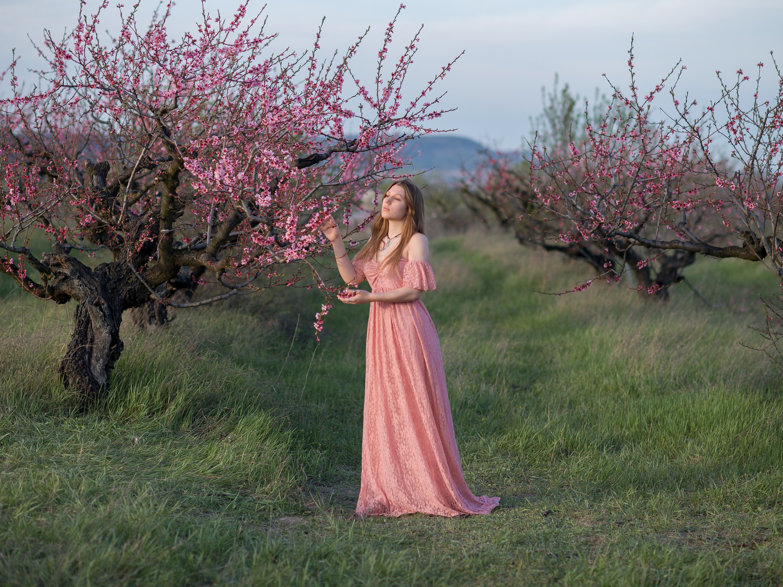 Аренда образов для фото в персиковых садах в Севастополе