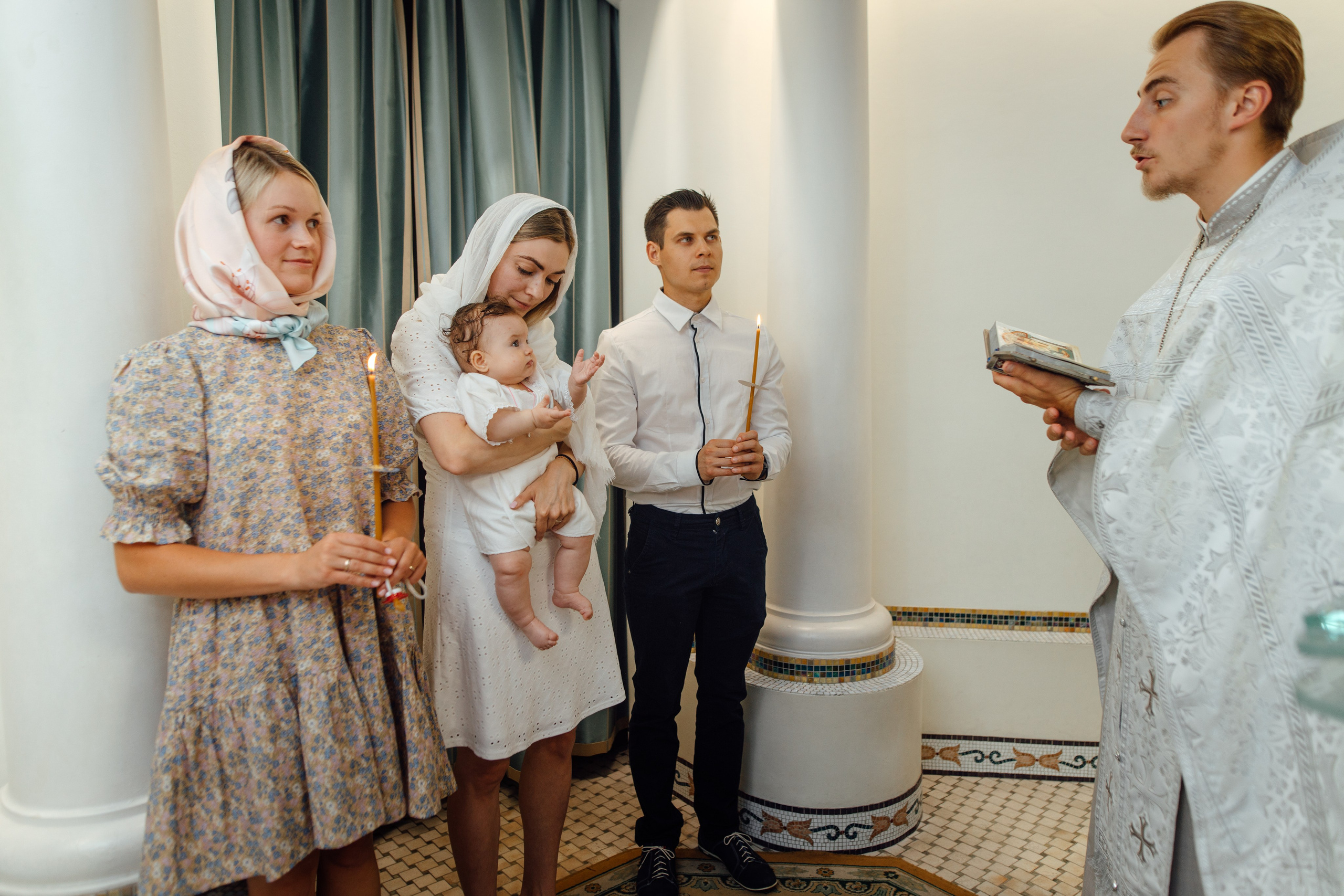 Крещение Аделины, храм Святой Троицы, июль 2024