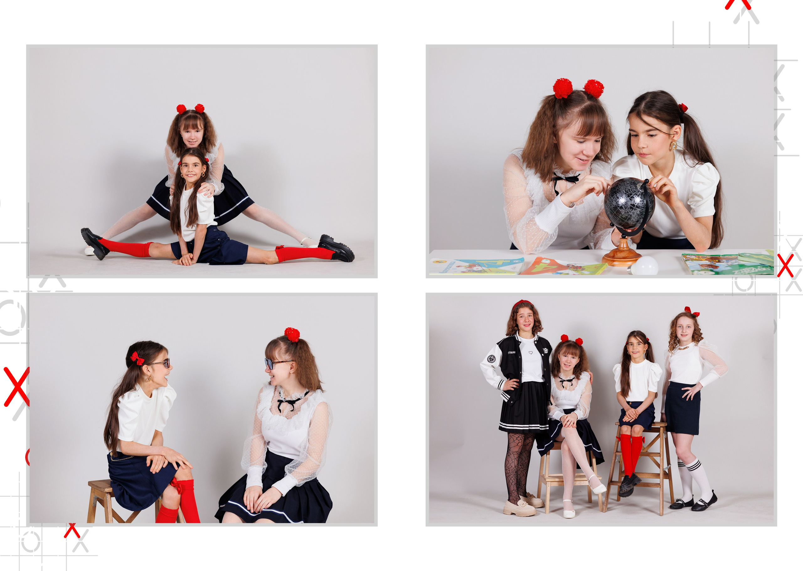 АЛЬБОМ 3 разворота. Вадя и Надя — индивидуальные фотоальбомы для детских садов и школ, полный цикл от съёмки до готового альбома