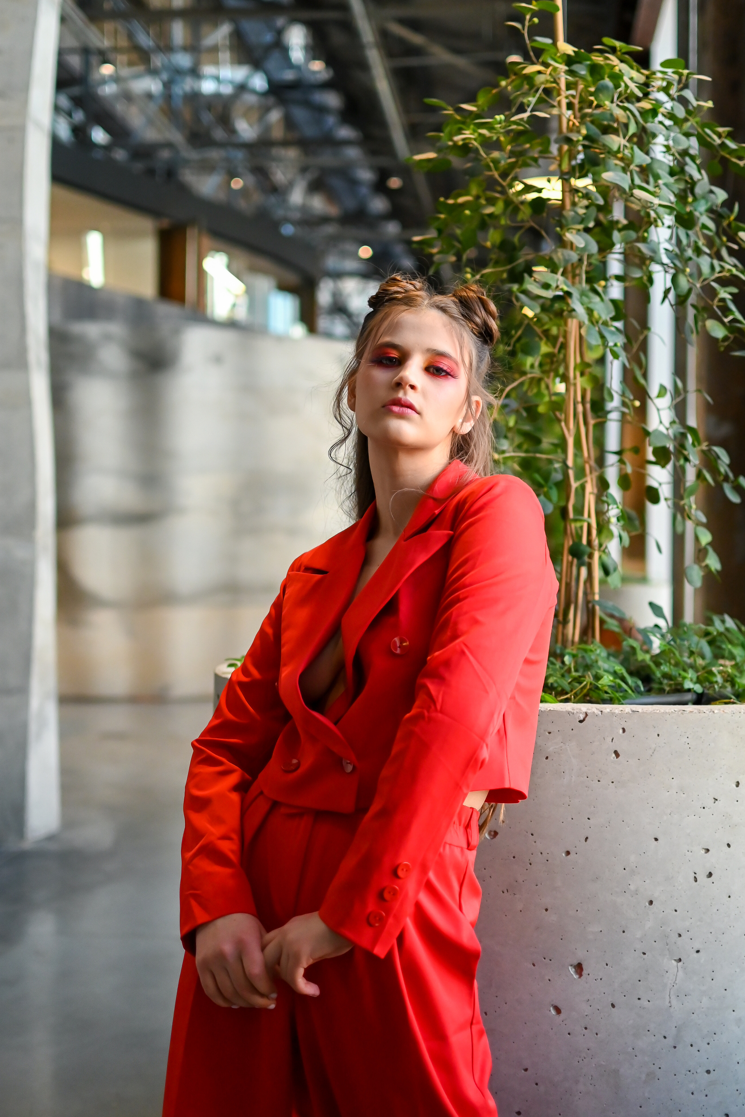 Макияж с акцентом на больших ресницах