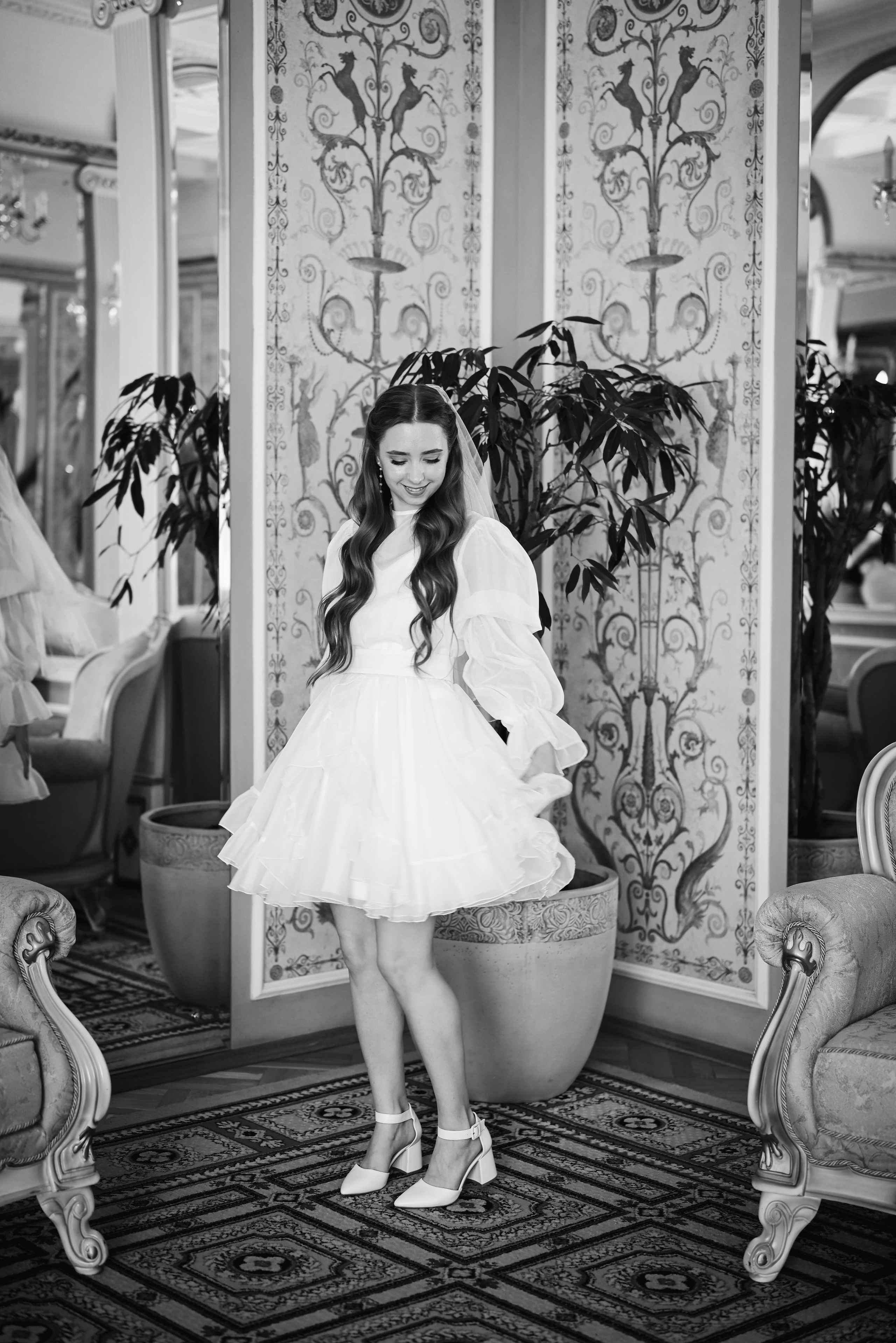 Легкий образ невесты с локонами волны