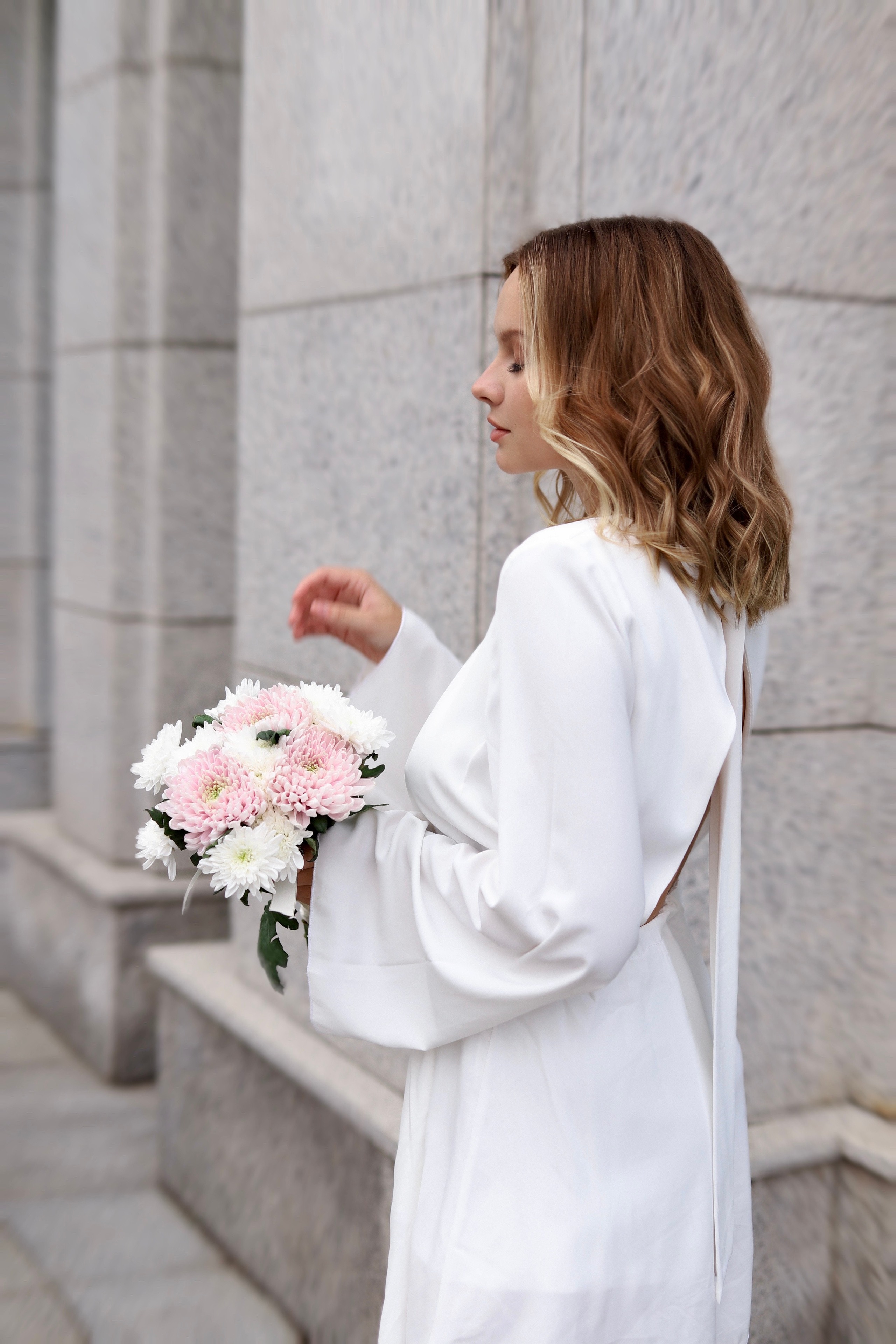 Свадебный образ с акцентом на акварельные тени