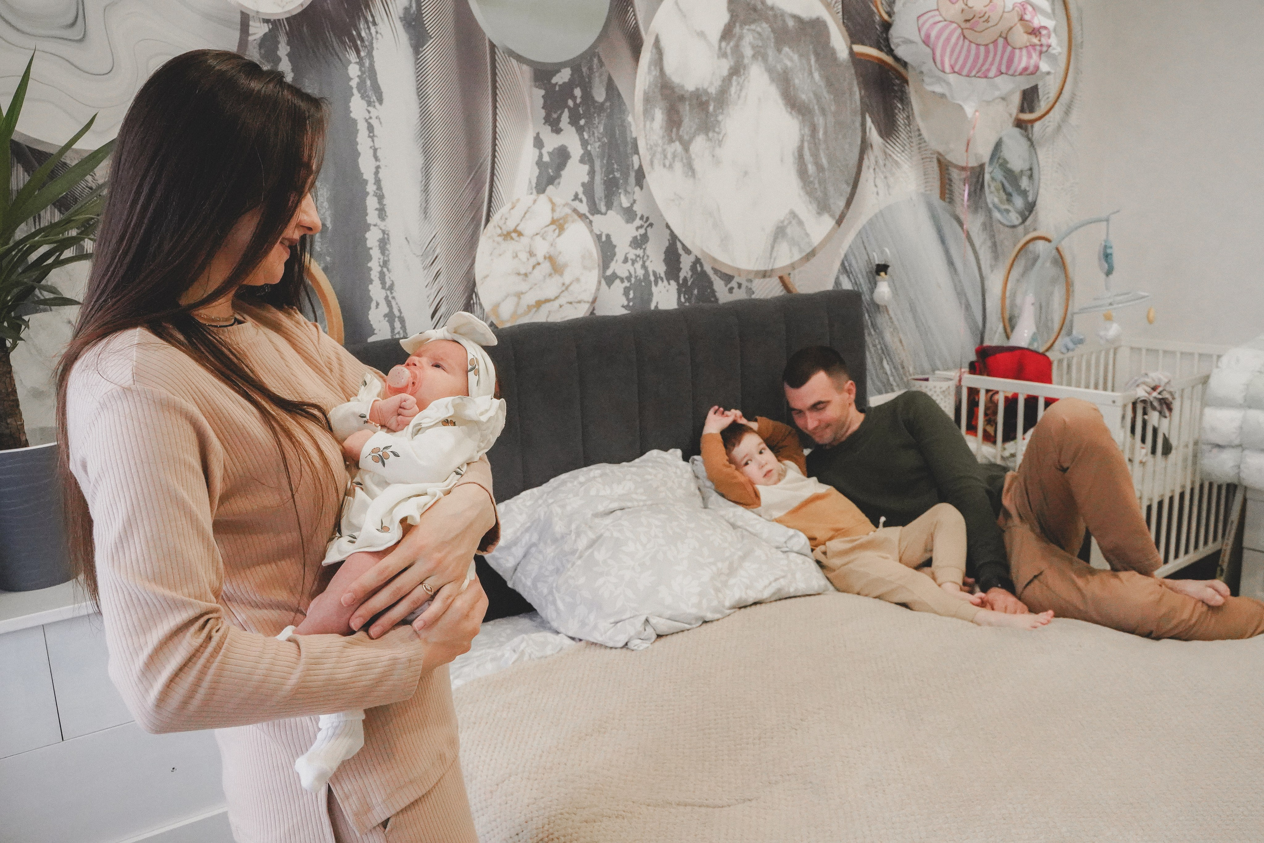 Домашняя фотосессия с младенцем. Семейный и женский фотограф в Краснодаре Анастасия Приймак