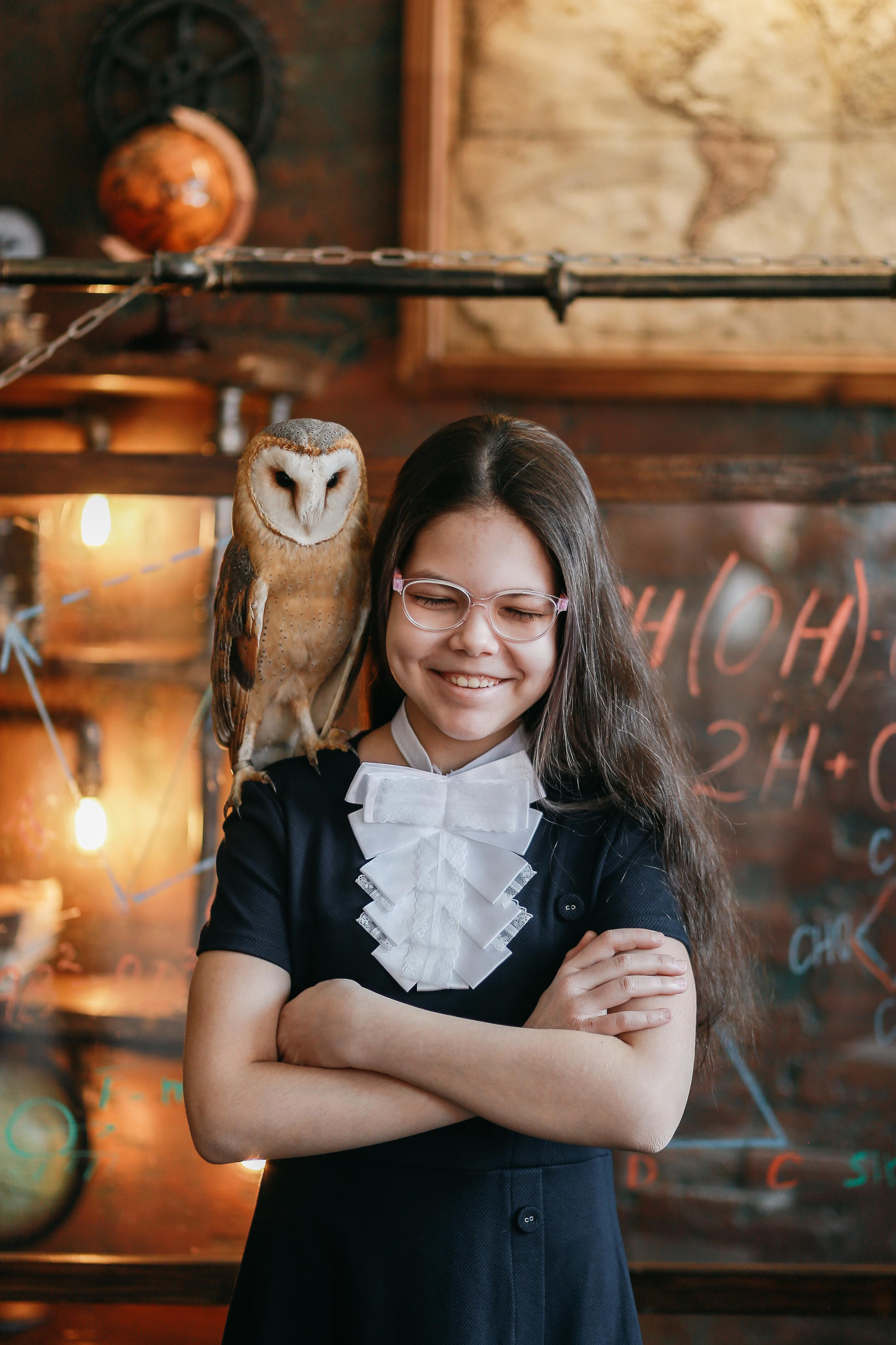 Детки и сова. Антонина Морозова, профессиональный семейный фотограф видеограф