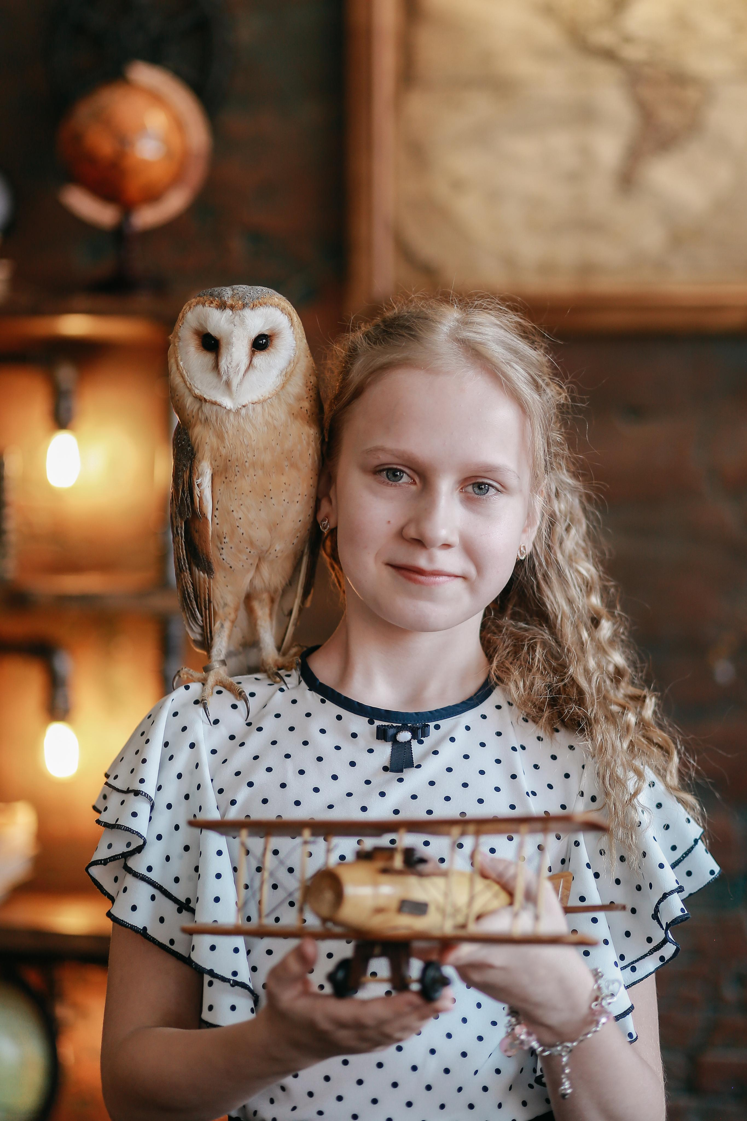 Детки и сова. Антонина Морозова, профессиональный семейный фотограф видеограф