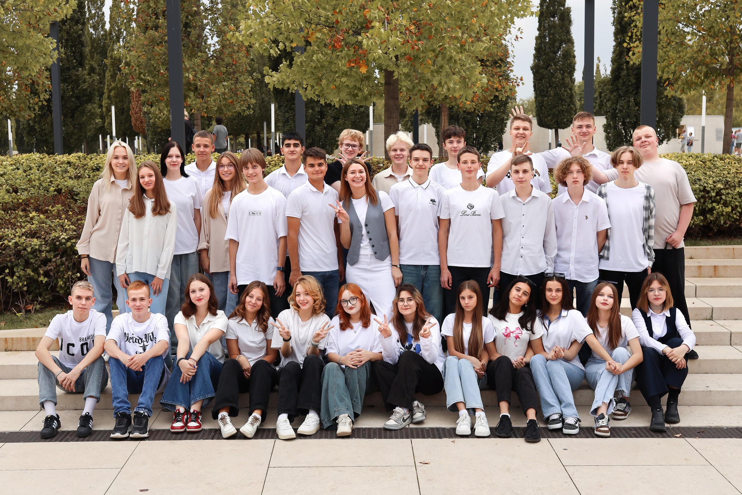 Школьная съёмка в парке