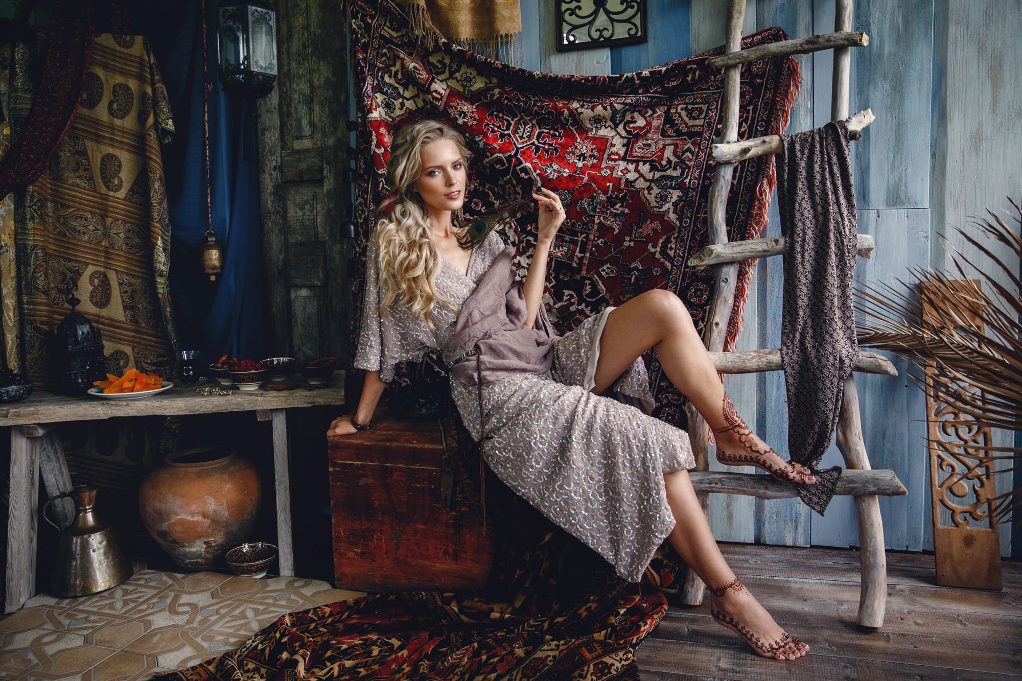 Фотосессия для девушки в восточном стиле
