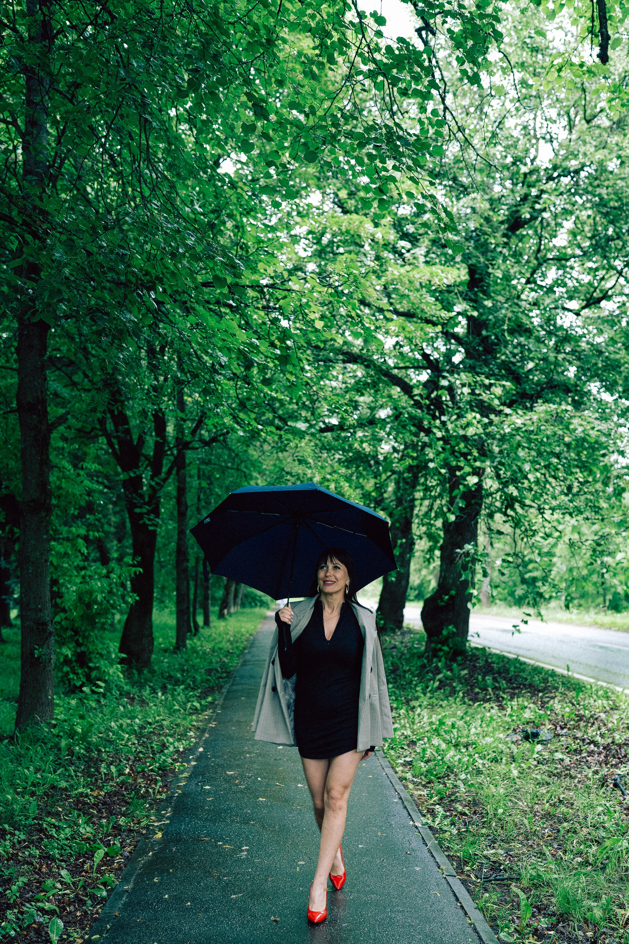 Галина (прогулка под дождём). Фотограф в Москве