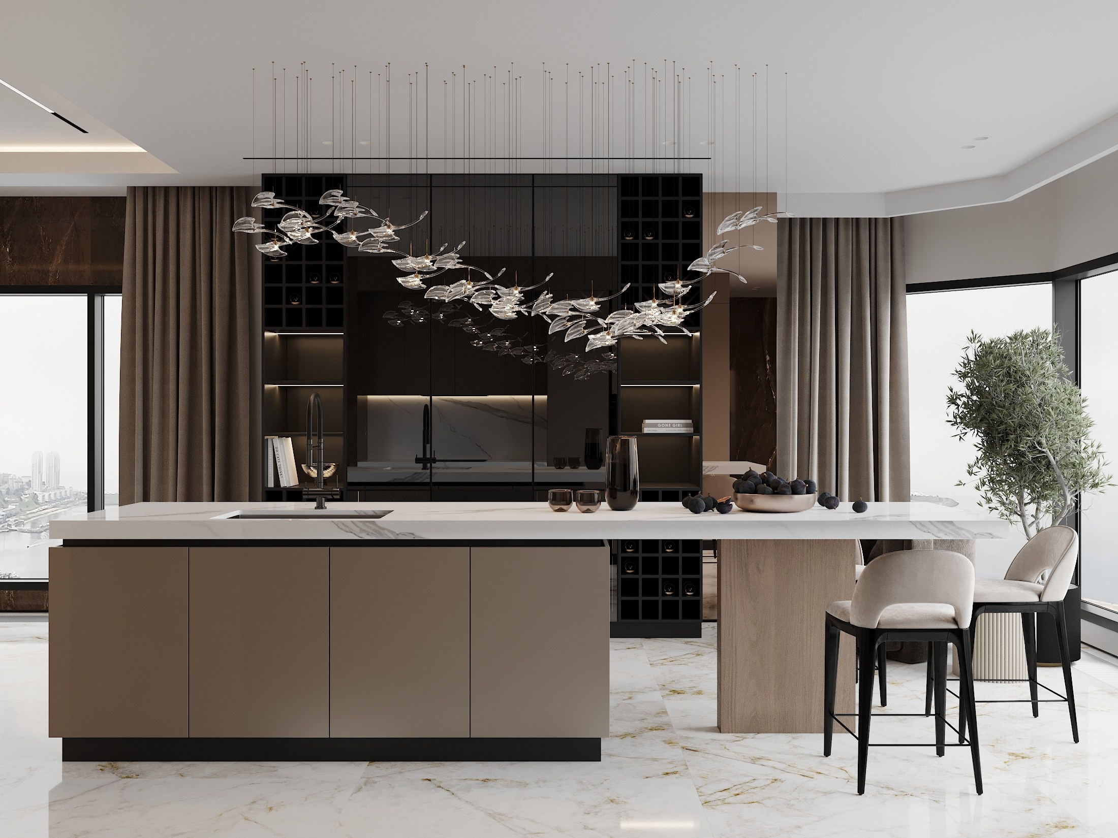 ЖК Аквамарин 186.0 кв.м. Дизайнер интерьера и 3D визуализатор Ванчугова Ольга