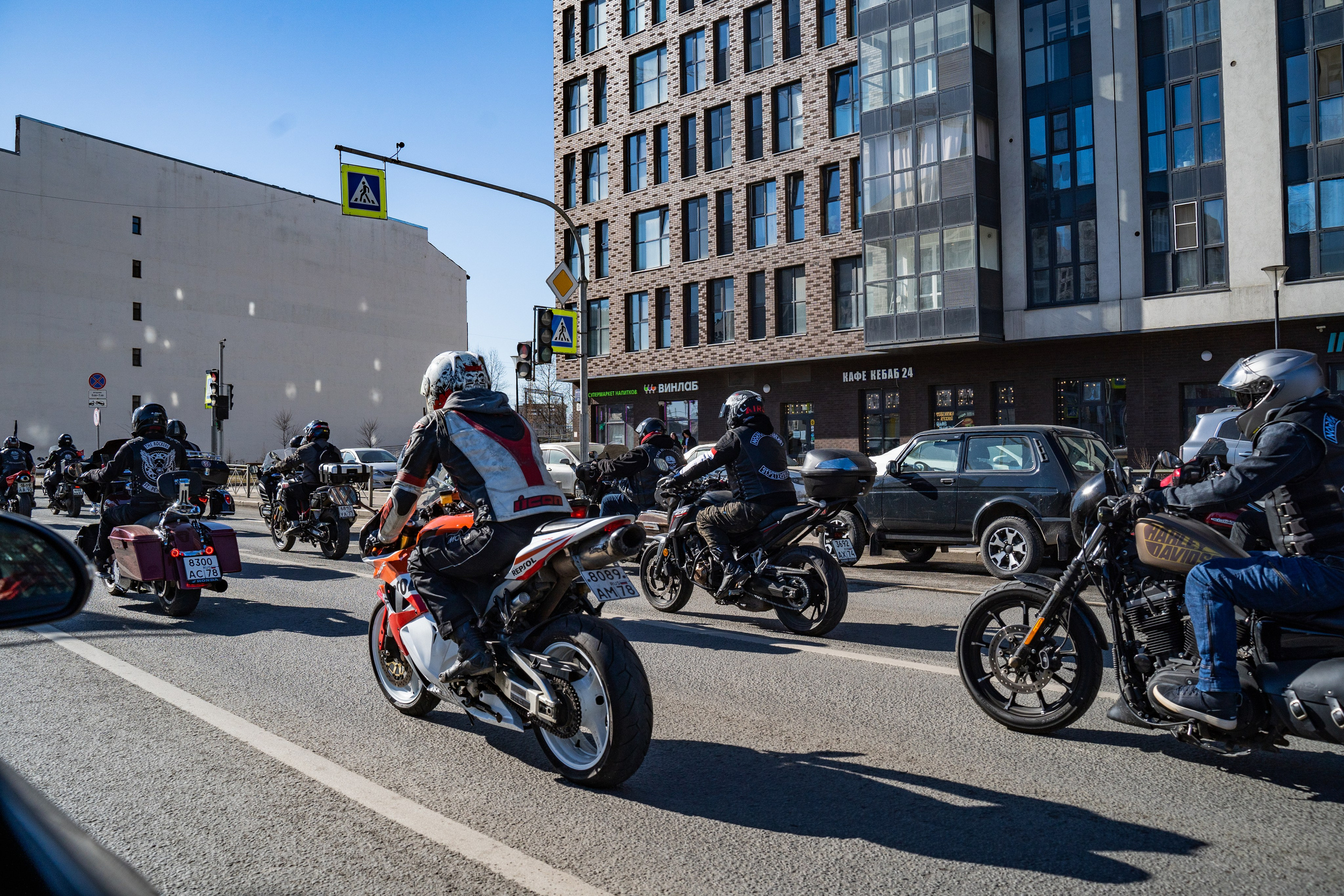 Весенний прохват мотоклуба Normans Riders MC. Концертный и репортажный фотограф в Санкт-Петербурге Слава Пахомов