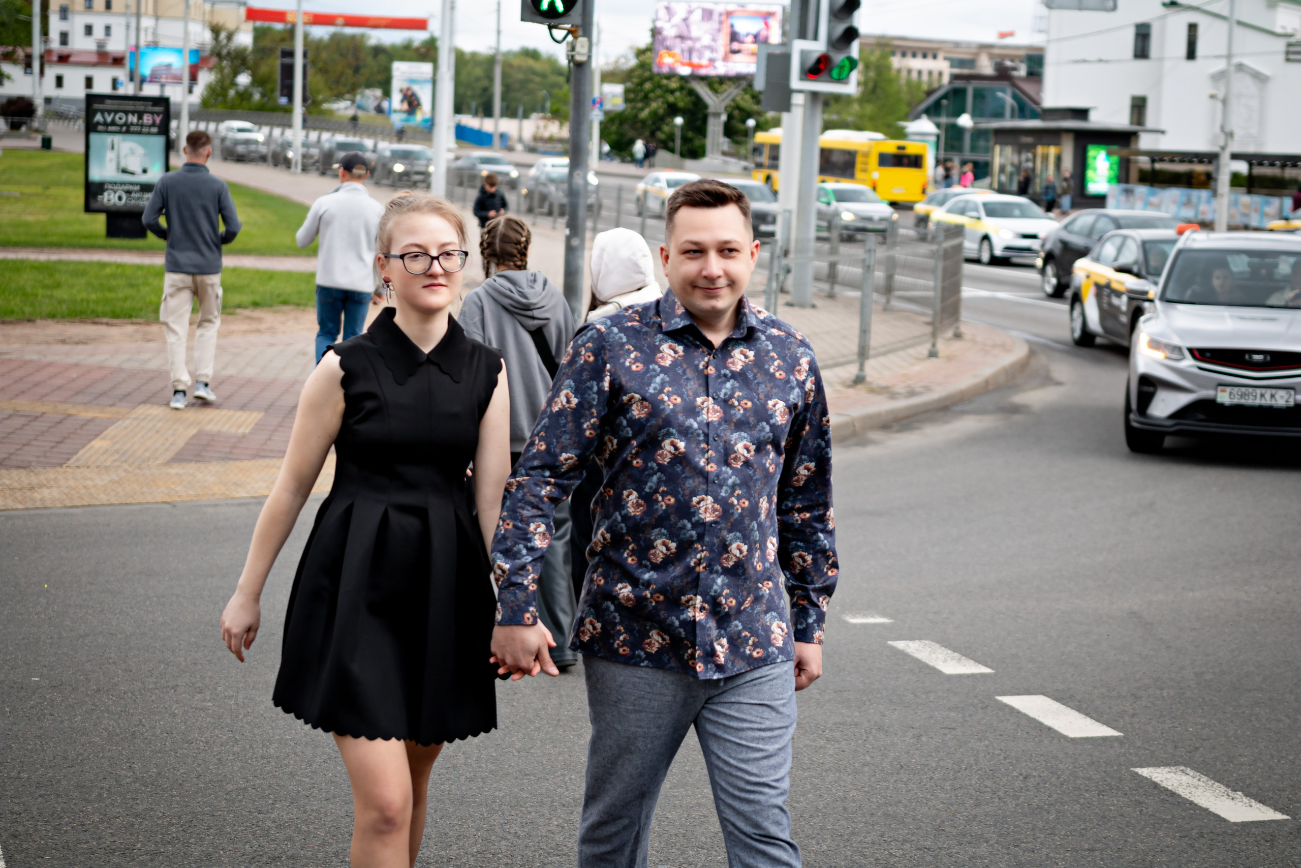 Love story фотосессия в Минске, прогулка по городу