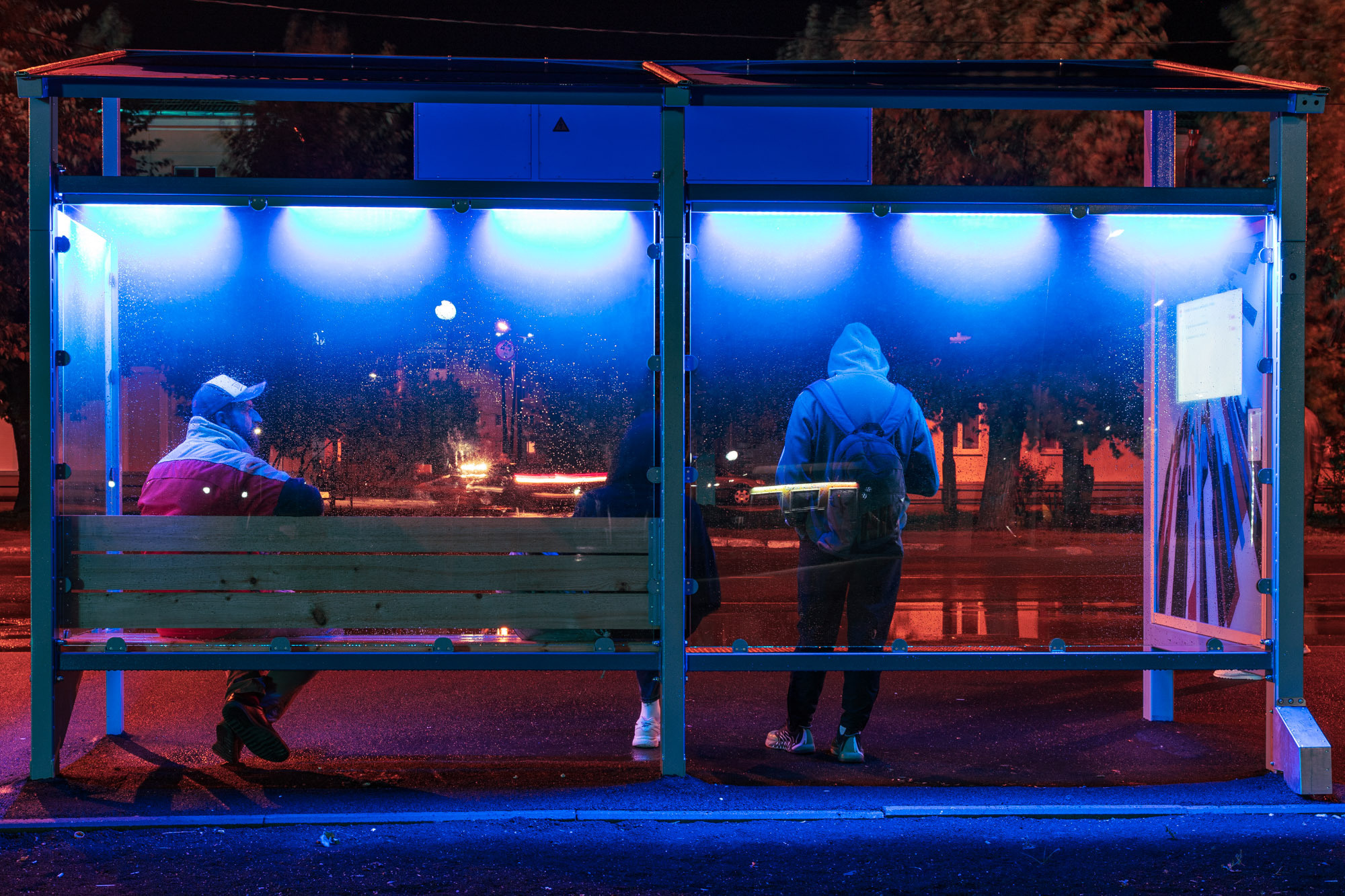 Остановка ночью