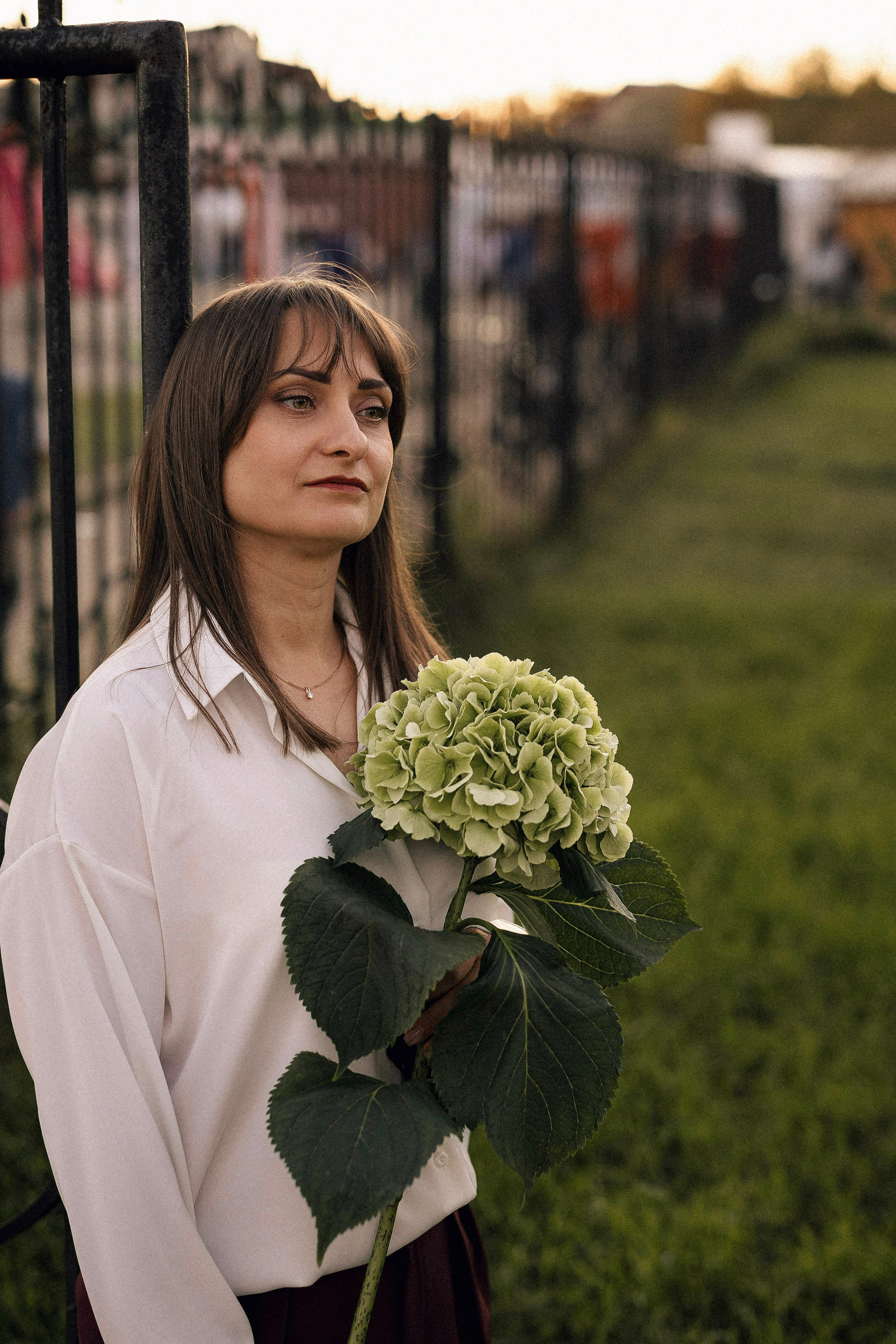 Натали с гортензией. Портретный, семейный и свадебный фотограф в Нарьян-Маре