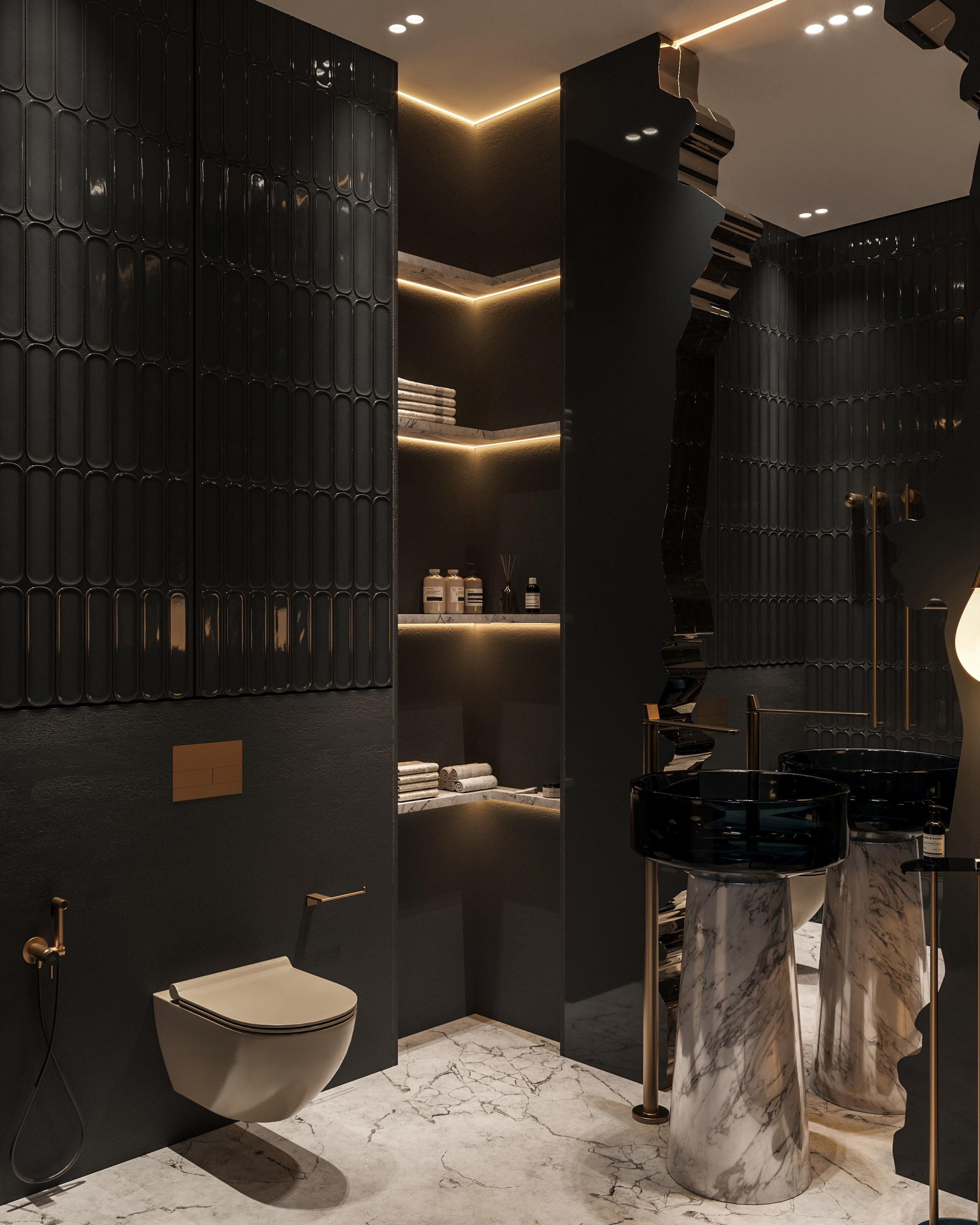 Powder Room. 3D визуализация интерьеров — Ирина
