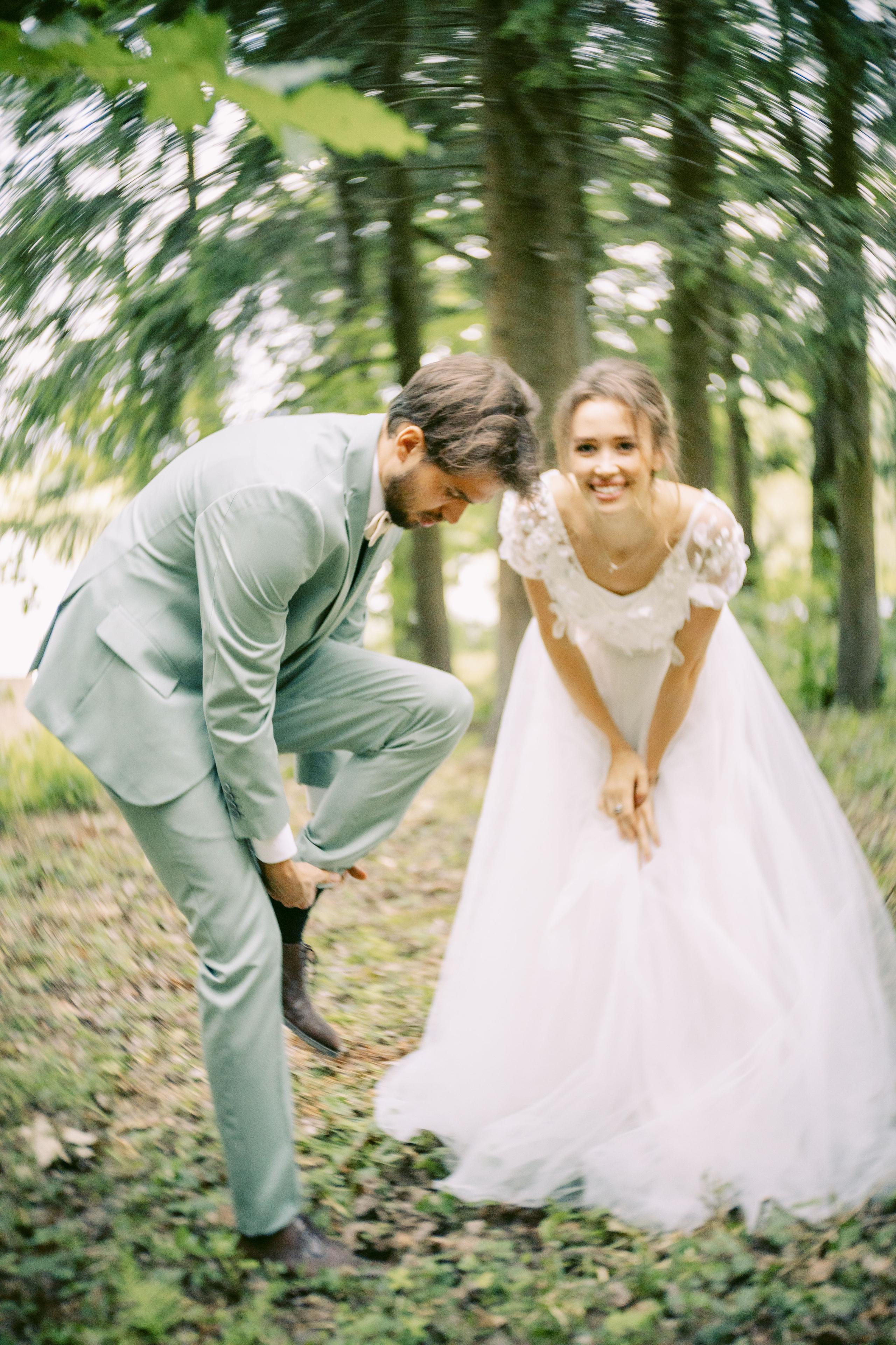 Свадьба в лесу. Репортажный и студийный фотограф в Москве — Софи