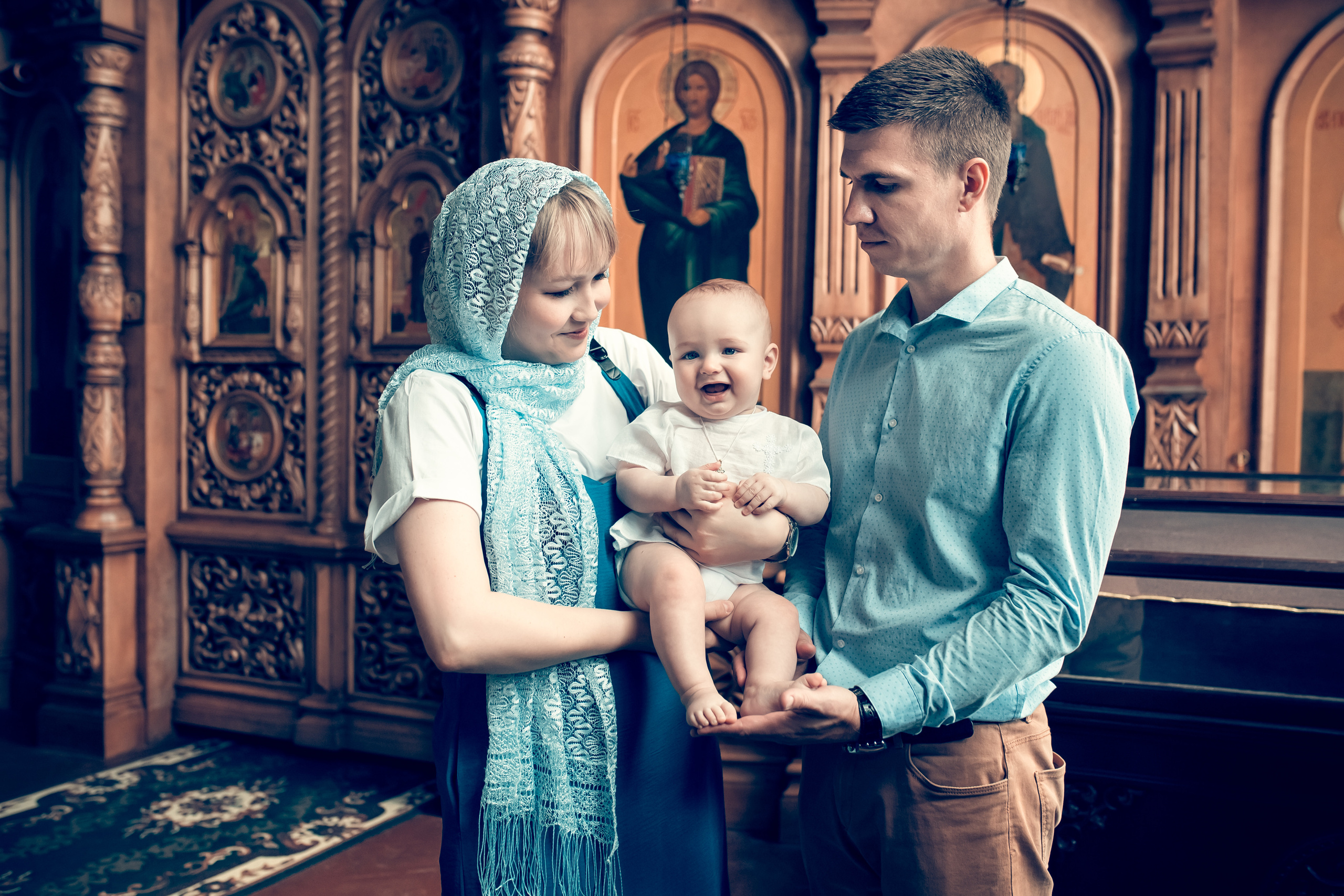 Крещение младенца Степана в Соборе Александра Невского. Екатерина Крапивина фотограф церковных Таинств в Нижний Новгороде