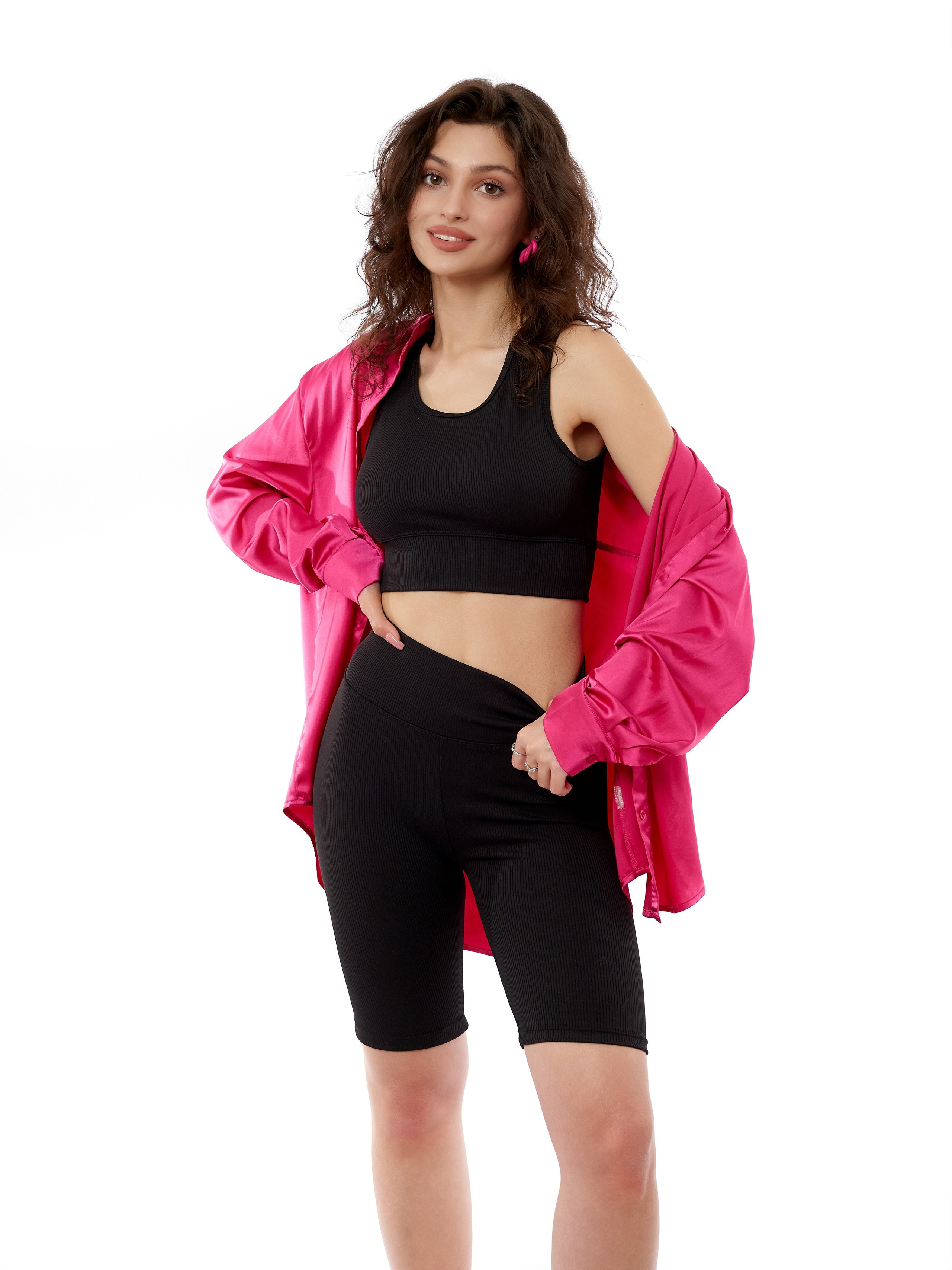 Комплекты Топ+велосипедки+лосины. Каталожный предметный фотограф