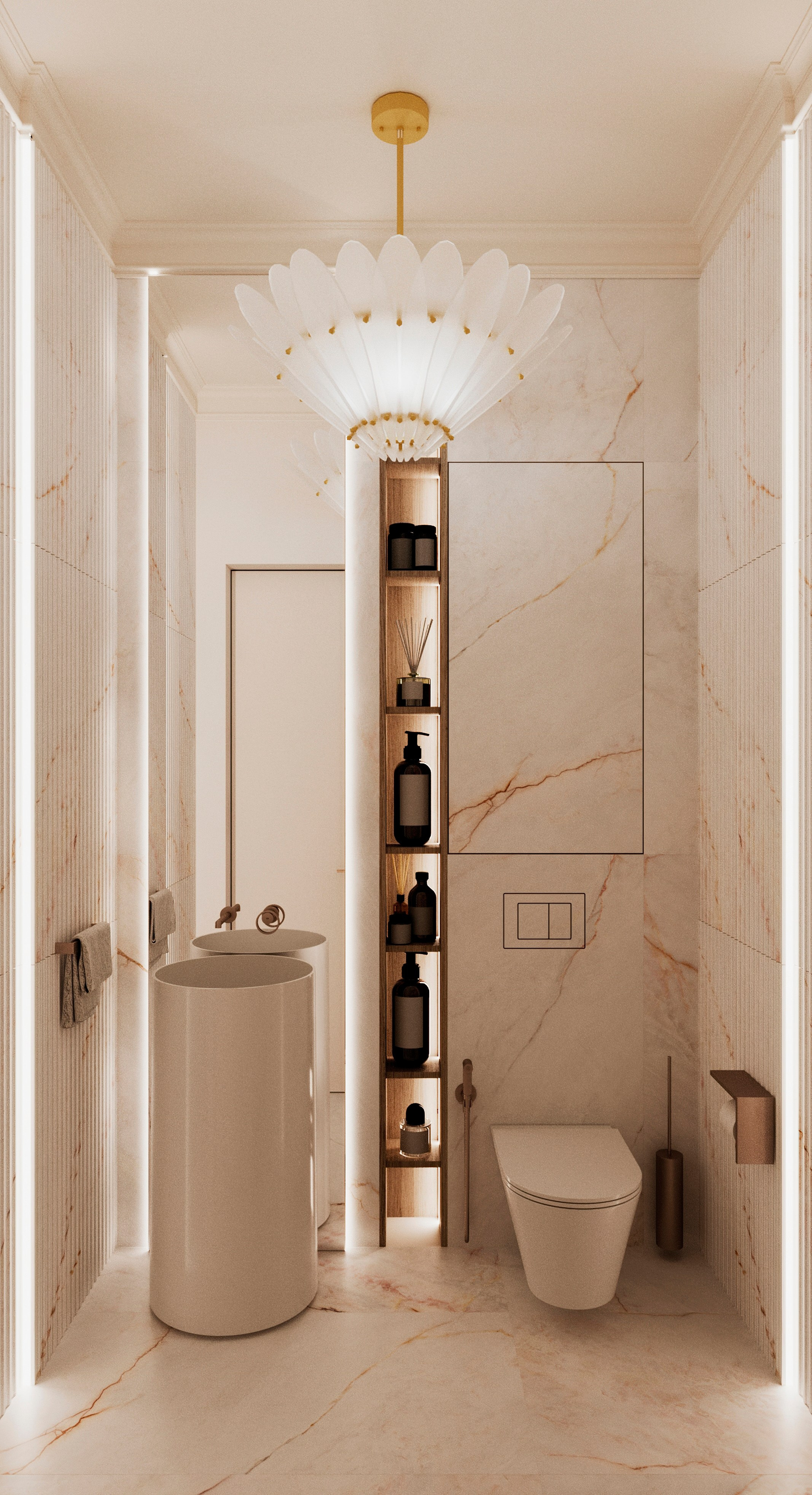 Rosa Rossa гостевой санузел. Визуализатор Векшина Елена