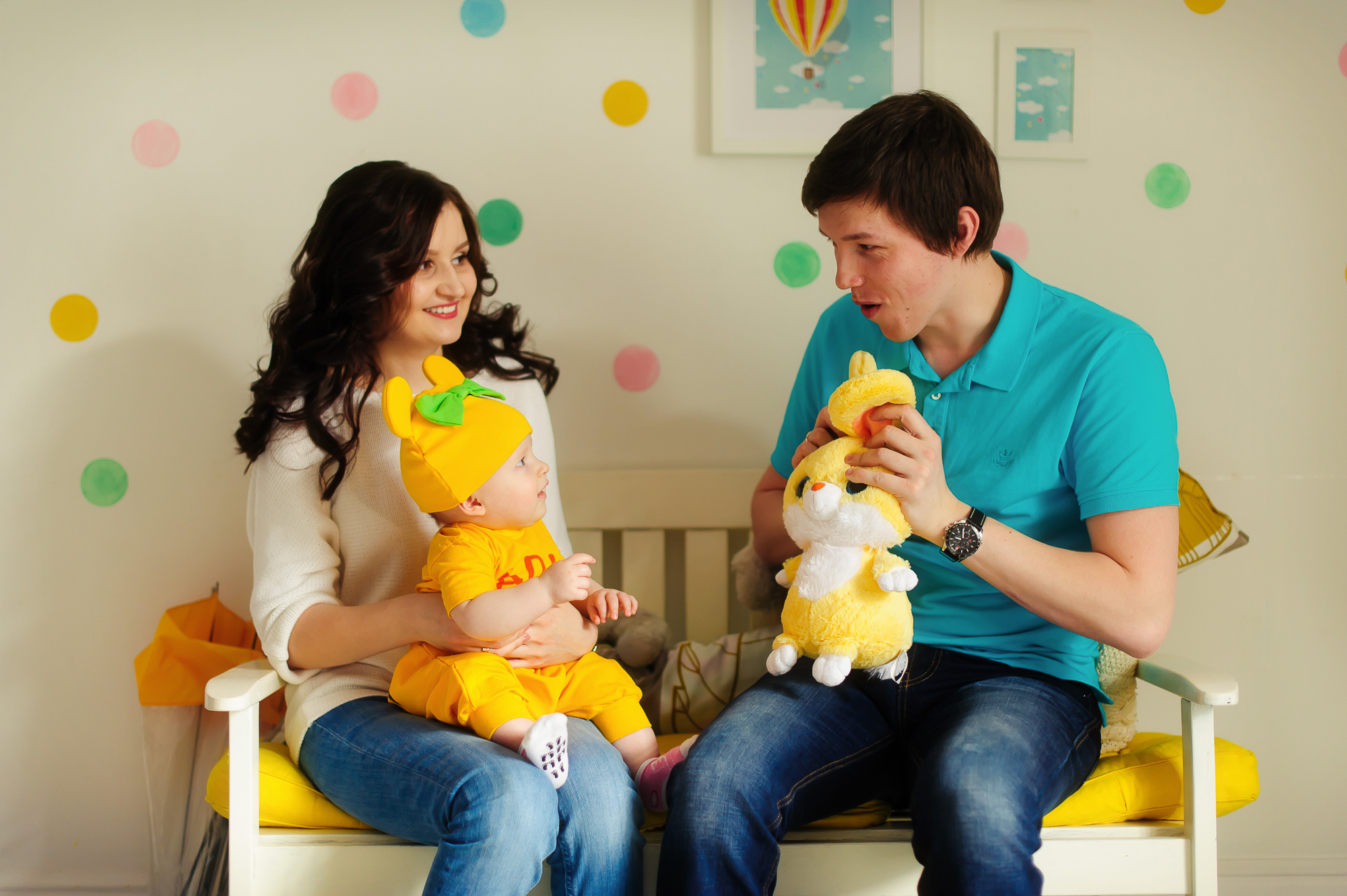 Галина, Алексей и крошка-дочка. Свадебный и семейный фотограф в Новосибирске Александр Счастный