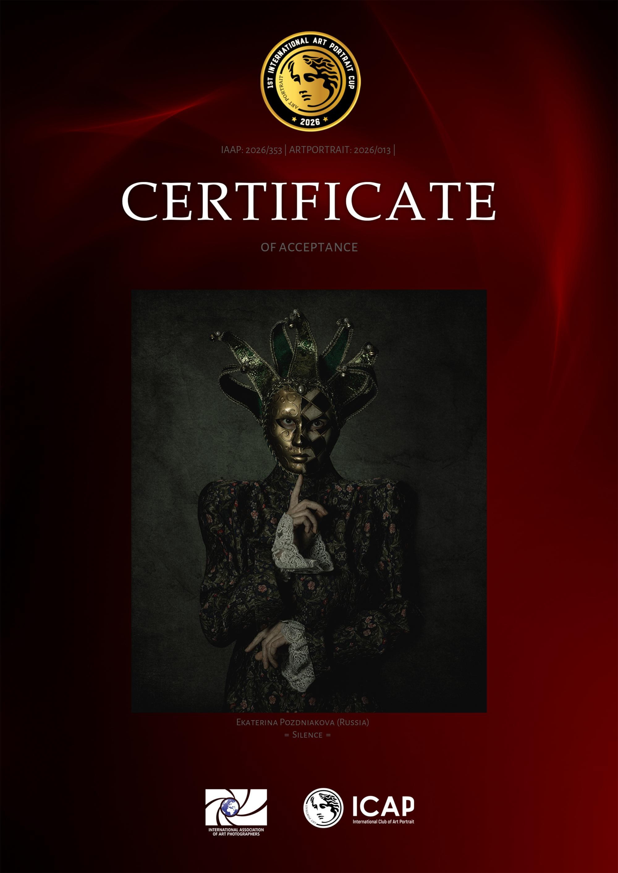 1st International Art Portrait Cup. Art Рhotographer Russia/Moscow