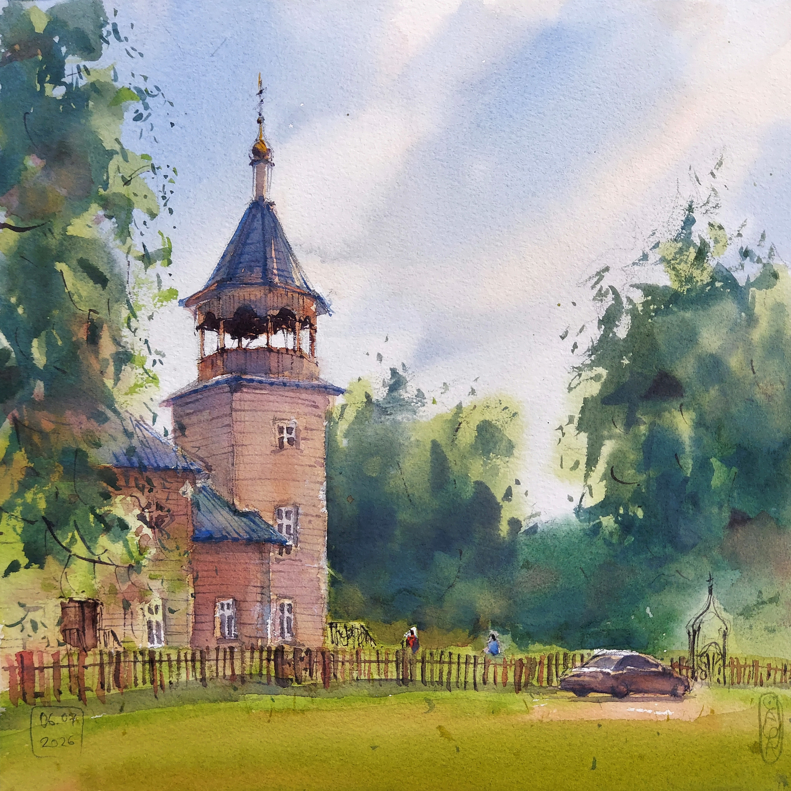 Suburbs. Alexander Manaenkov | Watercolor Artist from Siberia