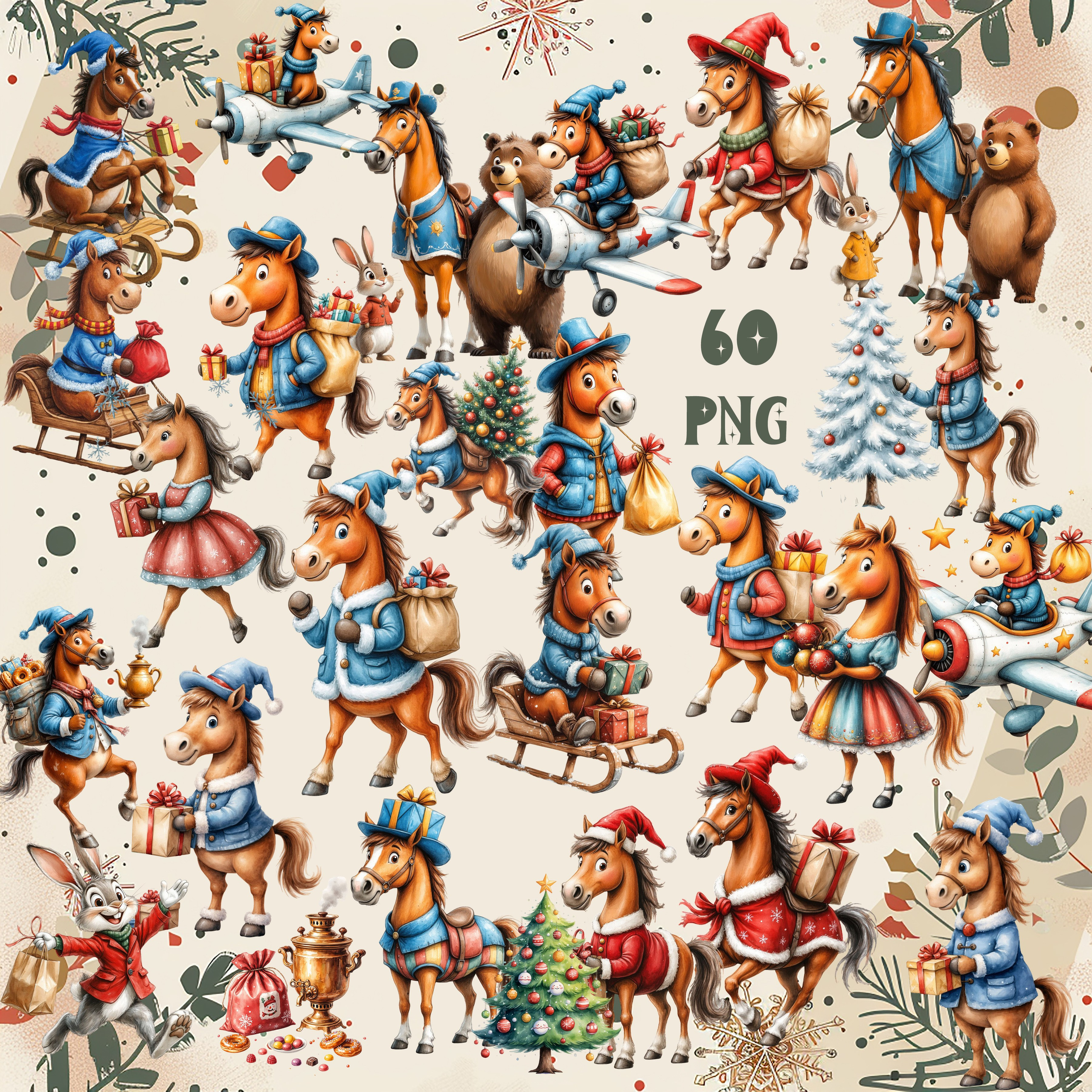  ИЛЛЮСТРАЦИИ, По&nbsp;акции 350&nbsp;руб, набор «Лошадки», 2026 год, конь, лошадь, отрисовки, рисунки