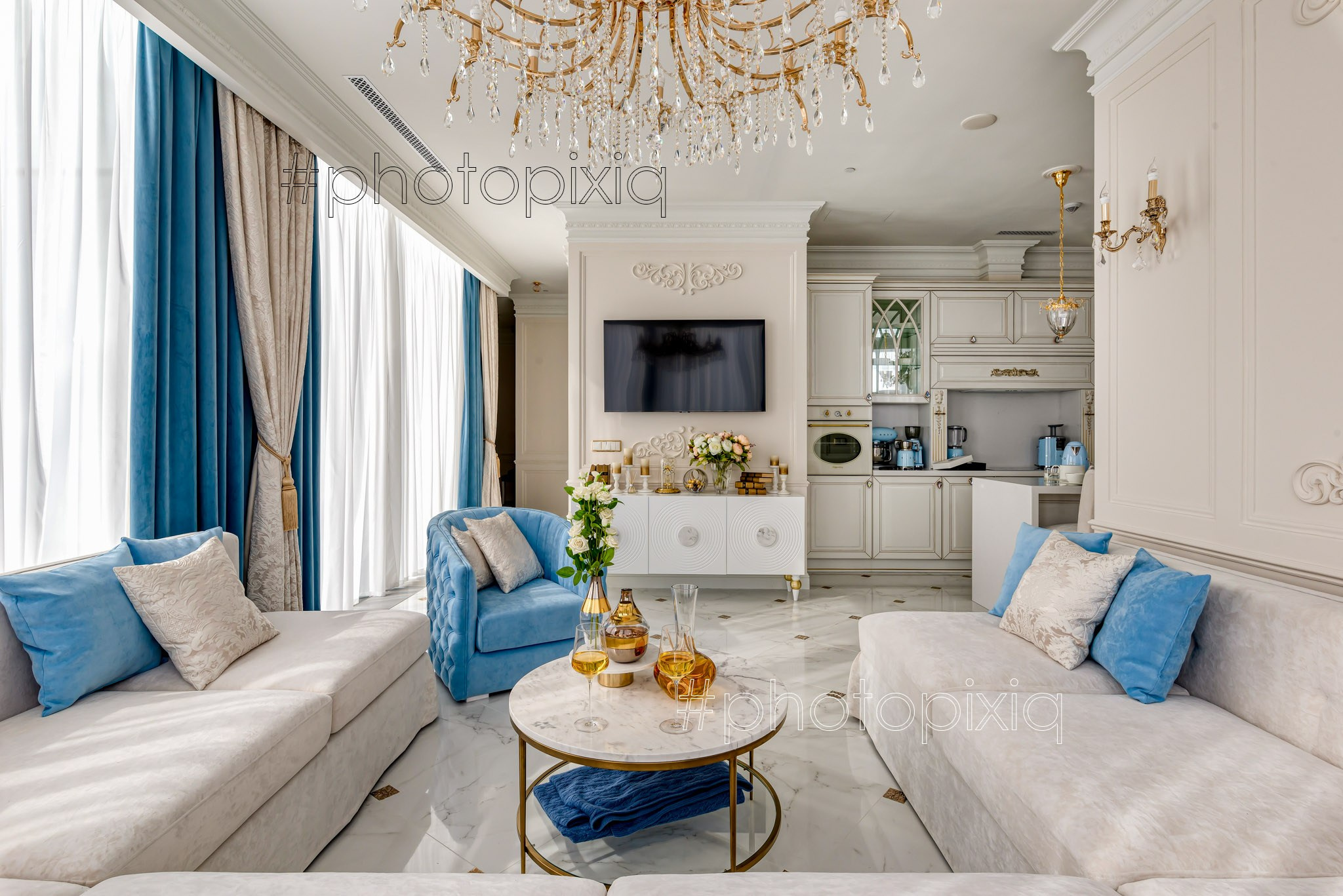 Интерьерная съёмка апартаментов в Neva Towers. Интерьерная съёмка и виртуальные туры — Интерьерный фотограф Кузнецов Сергей (photopixiq)