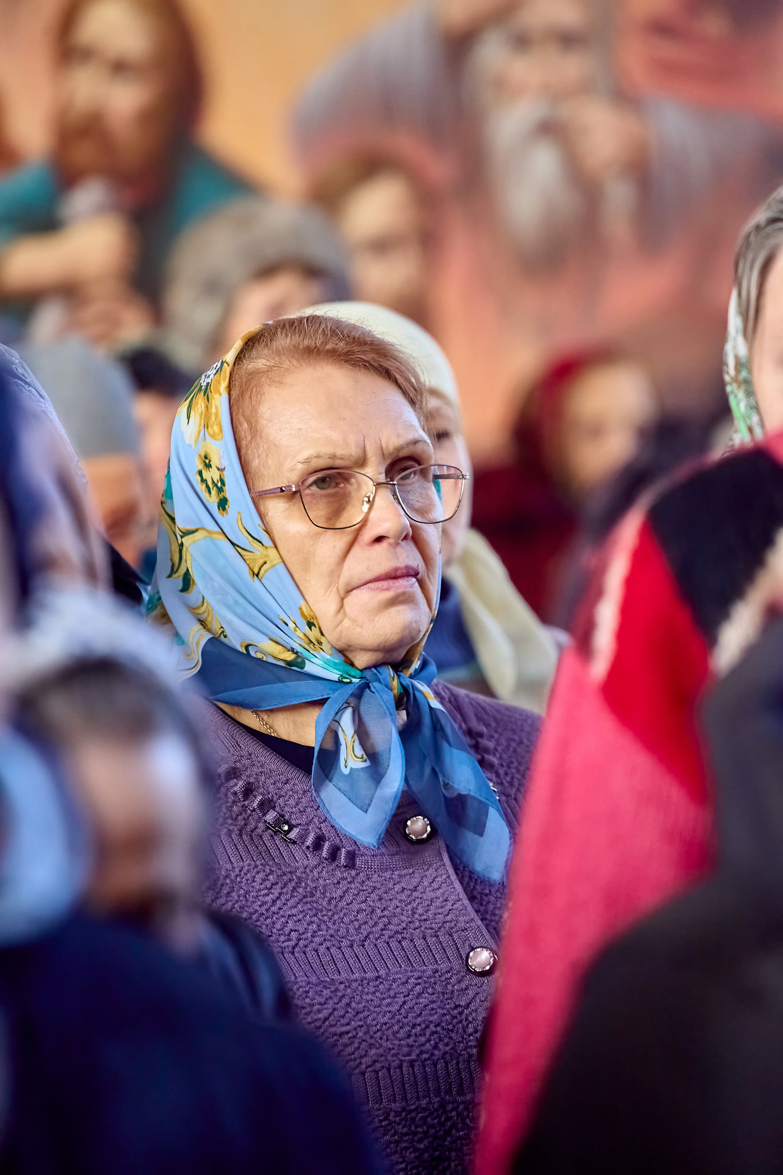 На Литургии в Храме в праздник Сретения