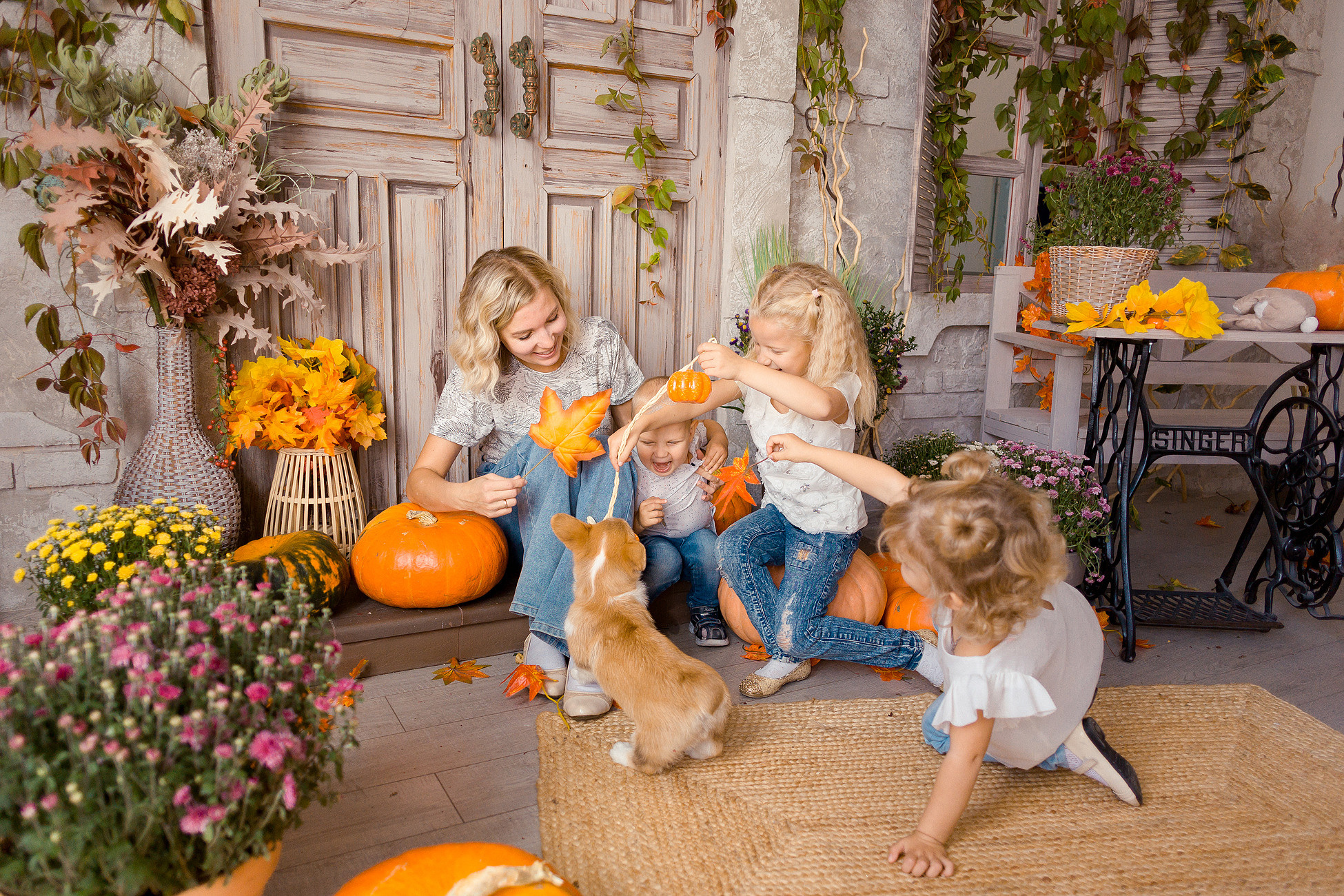 Съемка с корги. Семейный фотограф в Пензе Мария Левина