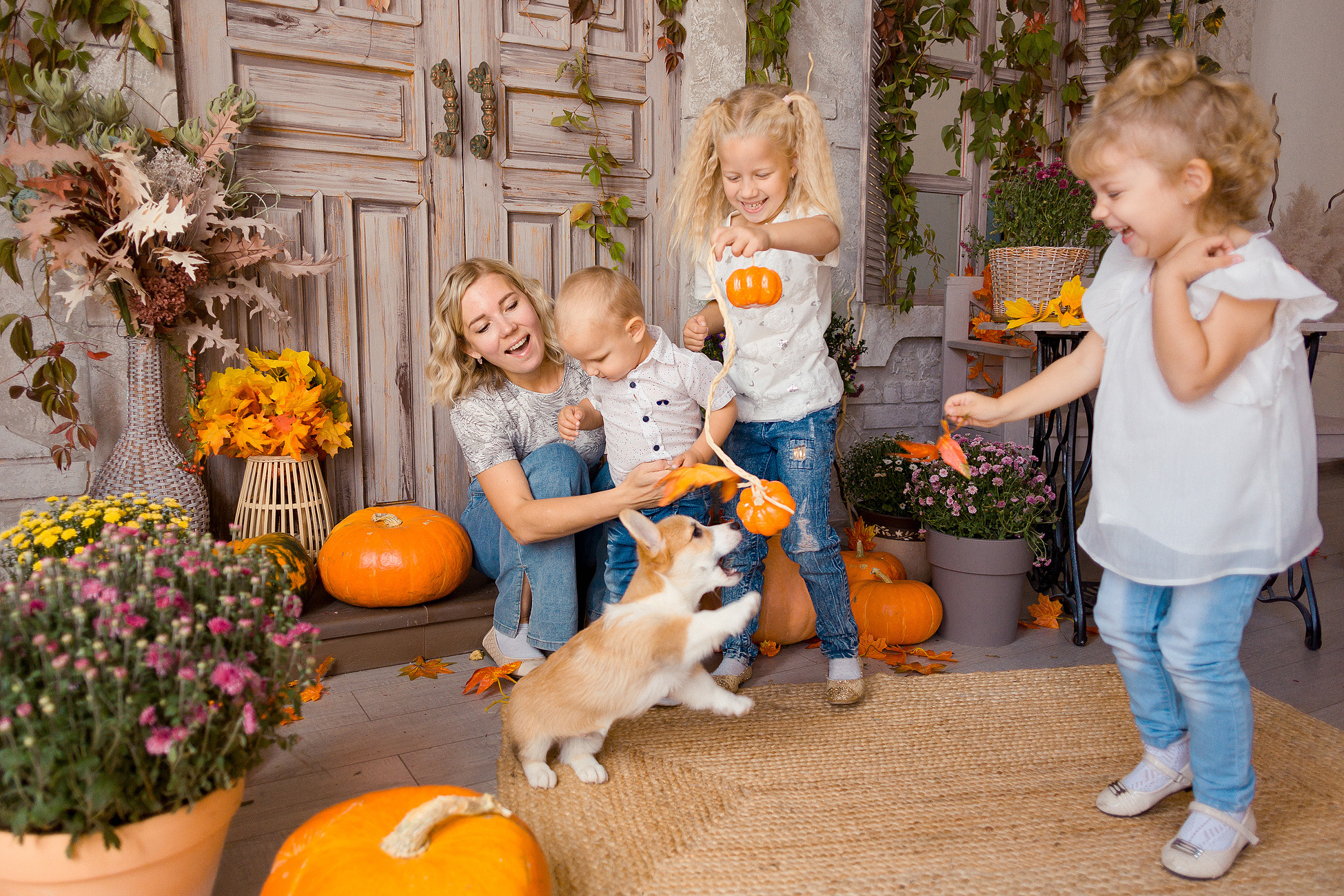 Съемка с корги. Семейный фотограф в Пензе Мария Левина