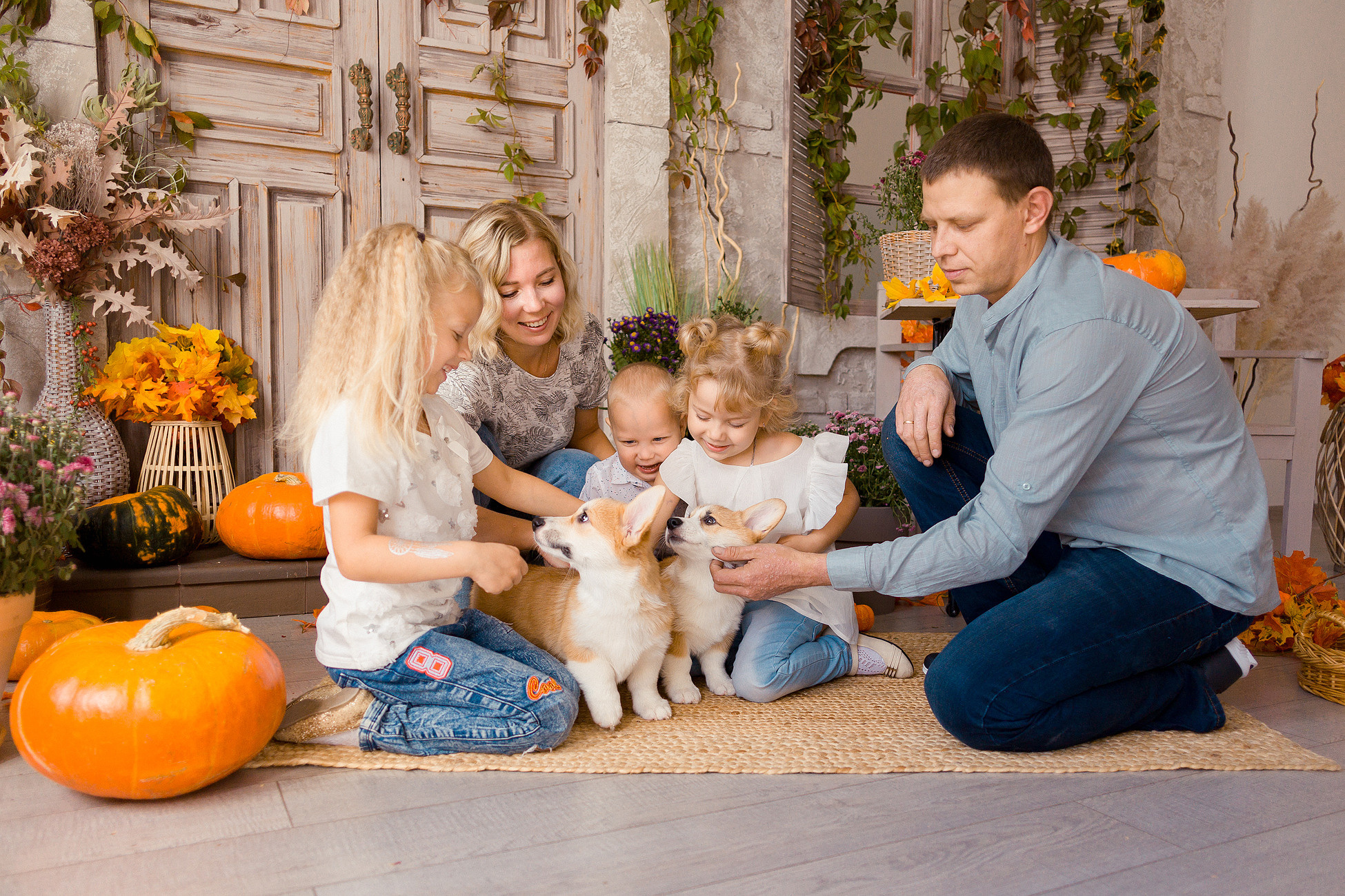 Съемка с корги. Семейный фотограф в Пензе Мария Левина