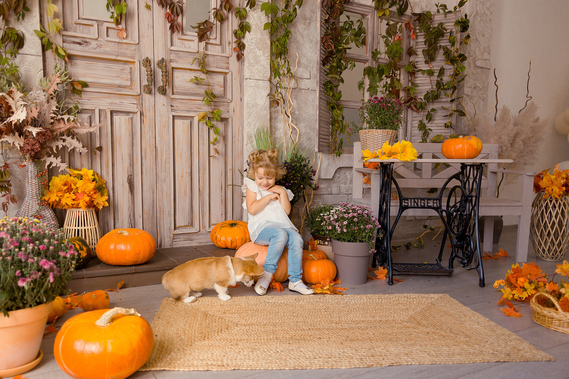 Съемка с корги. Семейный фотограф в Пензе Мария Левина