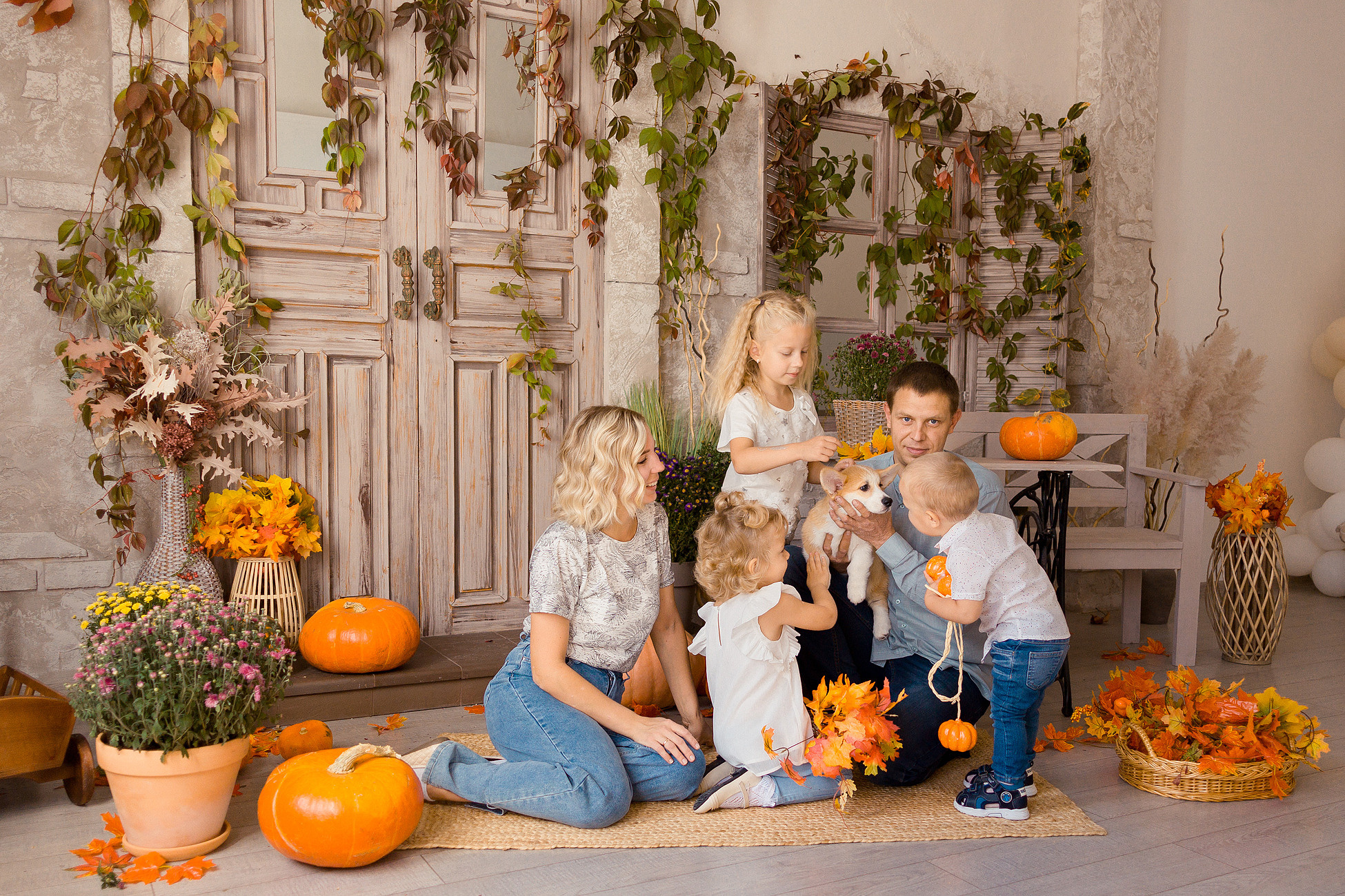 Съемка с корги. Семейный фотограф в Пензе Мария Левина