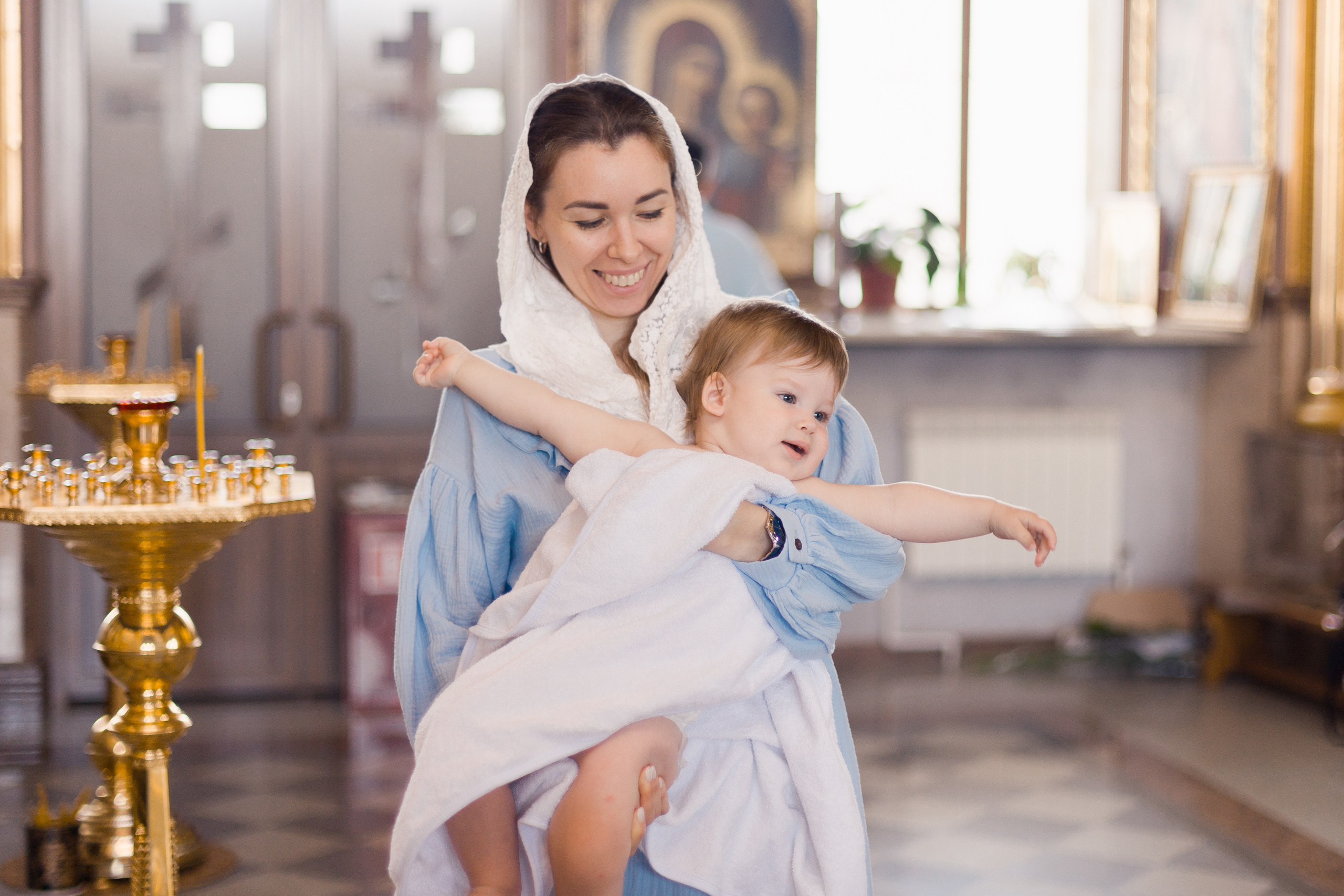 Крещение Льва. Семейный фотограф в Пензе Мария Левина